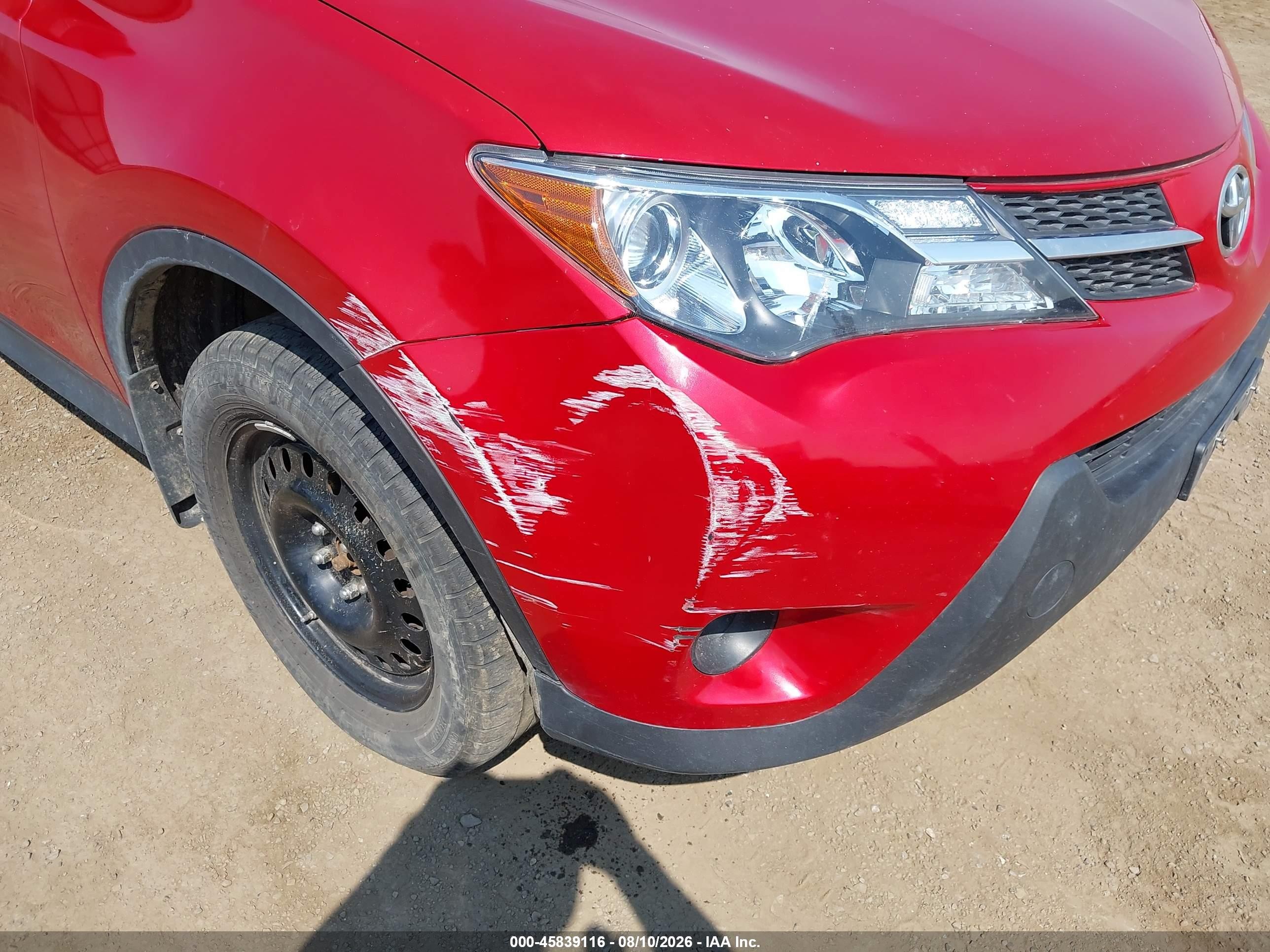 2013 Toyota Rav4 Le Red vin: JTMZFREV9DD025122