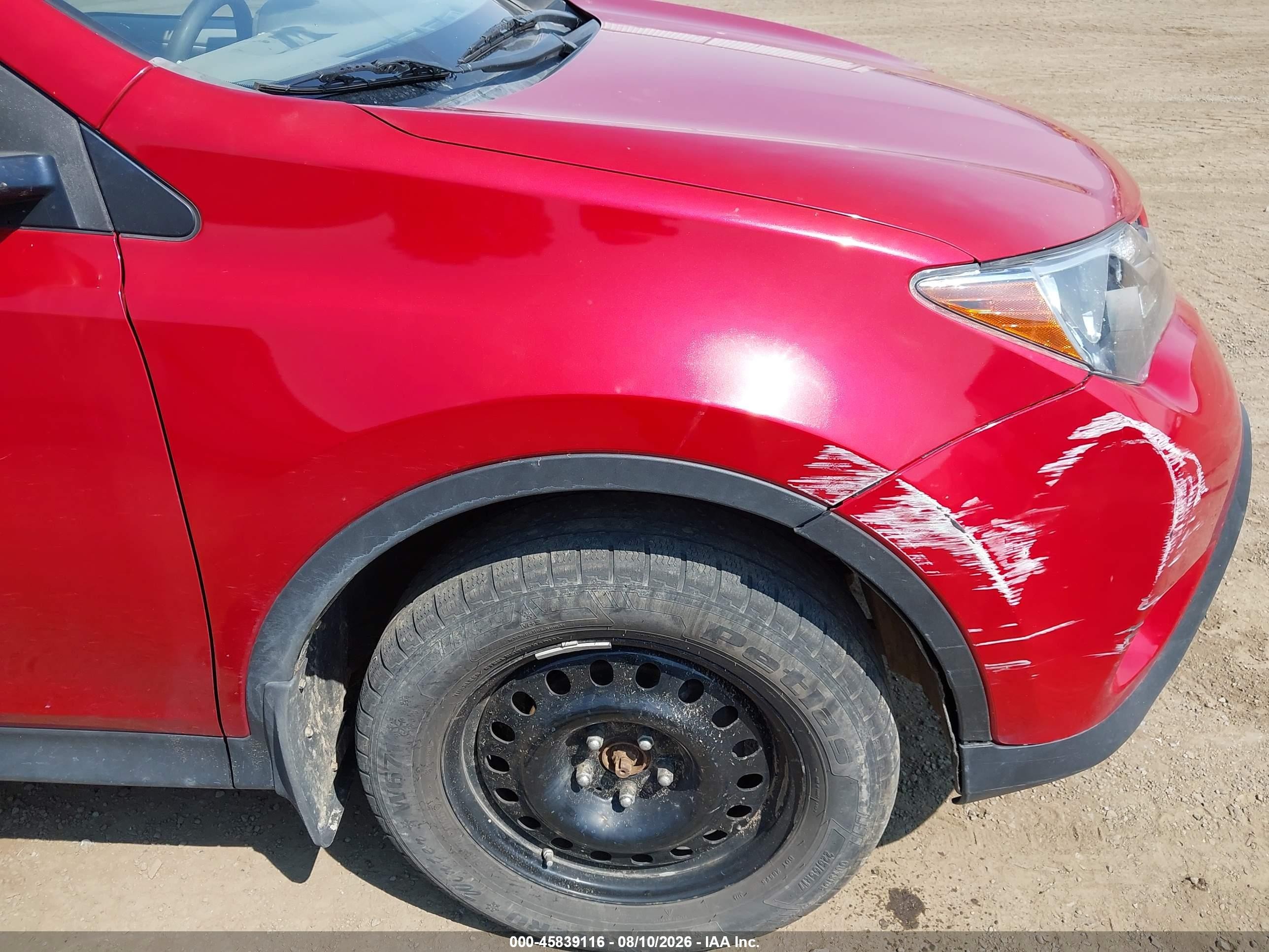 2013 Toyota Rav4 Le Red vin: JTMZFREV9DD025122