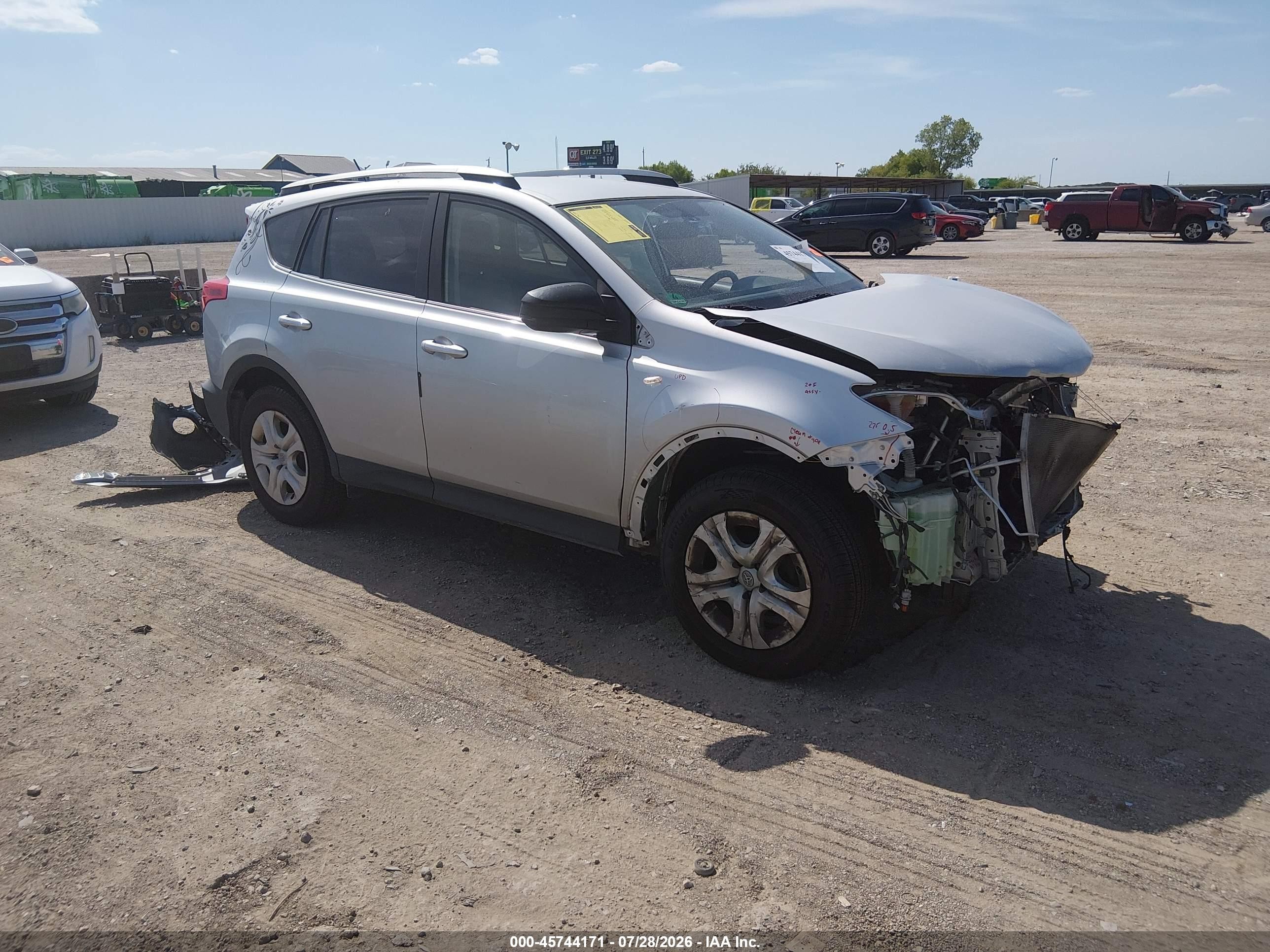 2014 Toyota Rav4 Le Silver vin: JTMZFREV9EJ005052