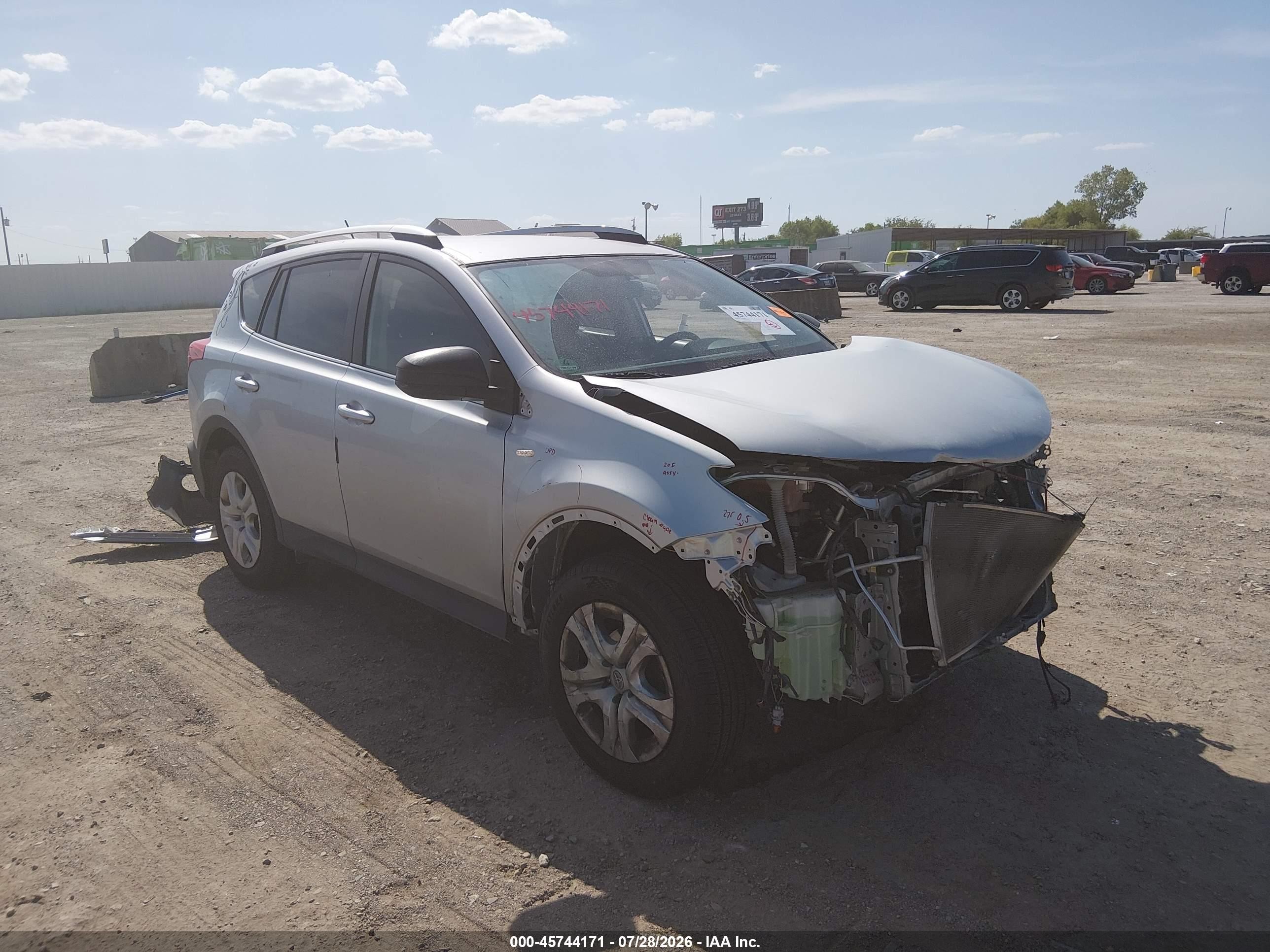 2014 Toyota Rav4 Le Серебряный vin: JTMZFREV9EJ005052