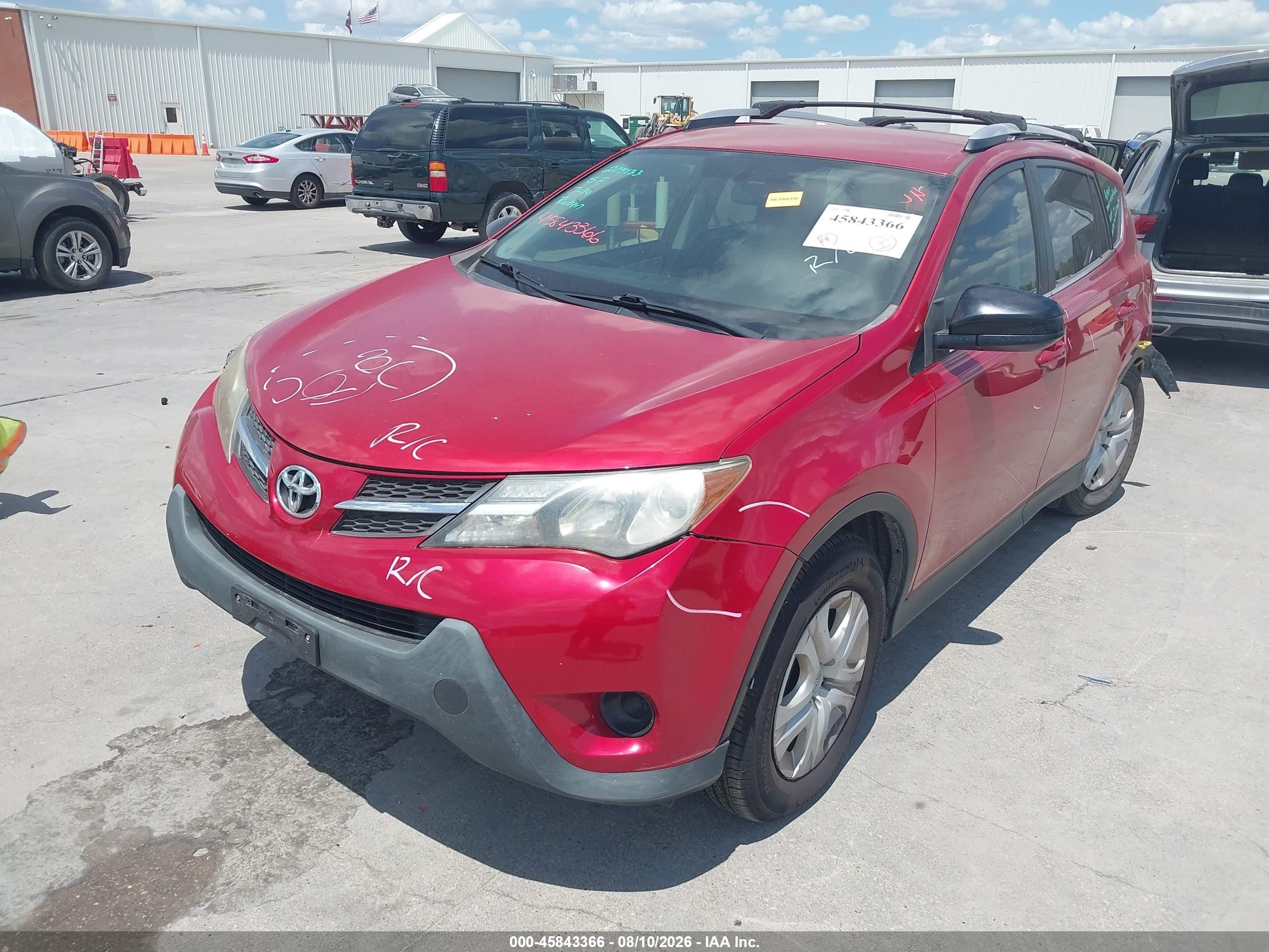 2014 Toyota Rav4 Le Красный vin: JTMZFREV9EJ012213