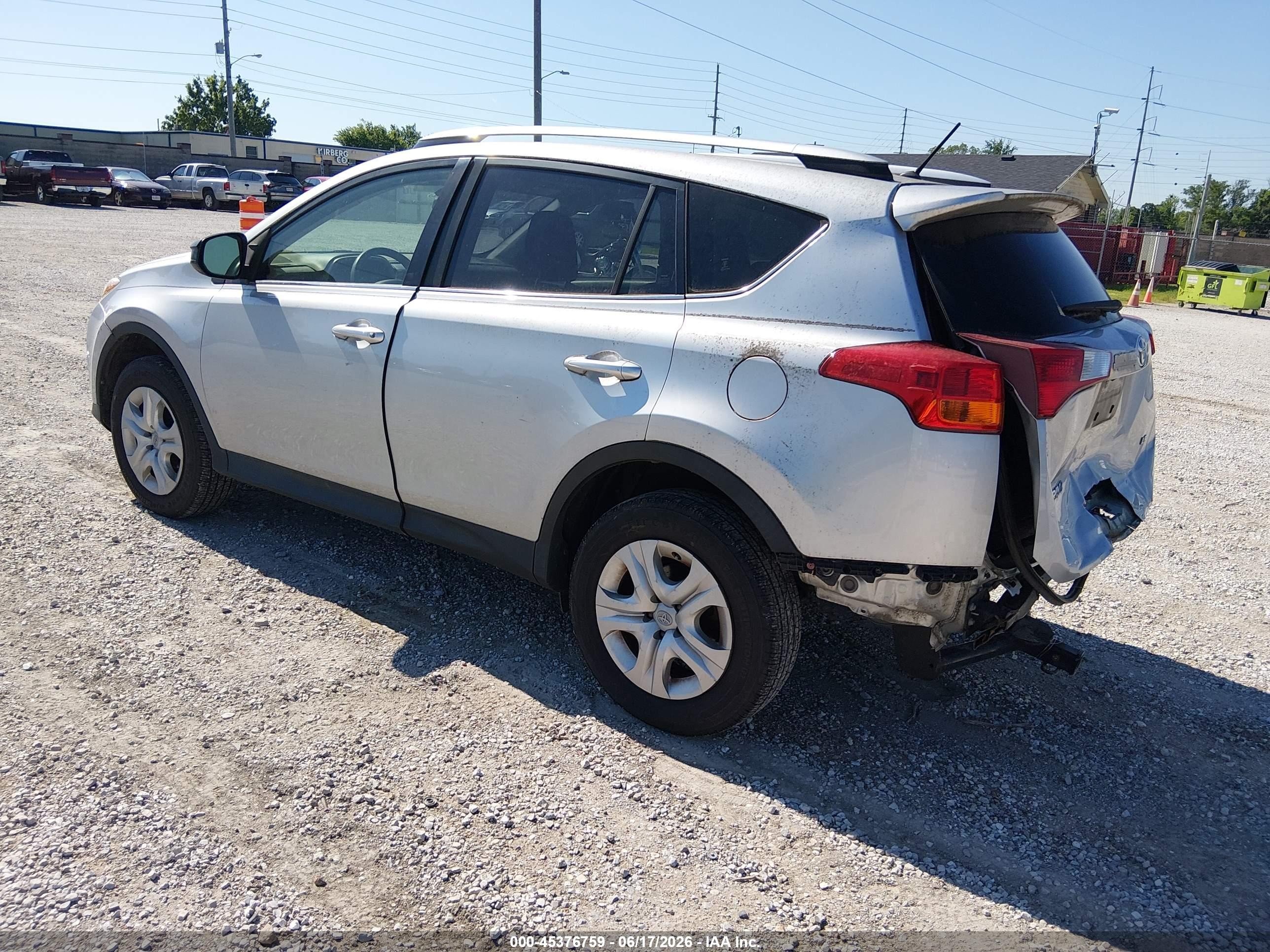 2014 Toyota Rav4 Le Серебряный vin: JTMZFREV9EJ016553