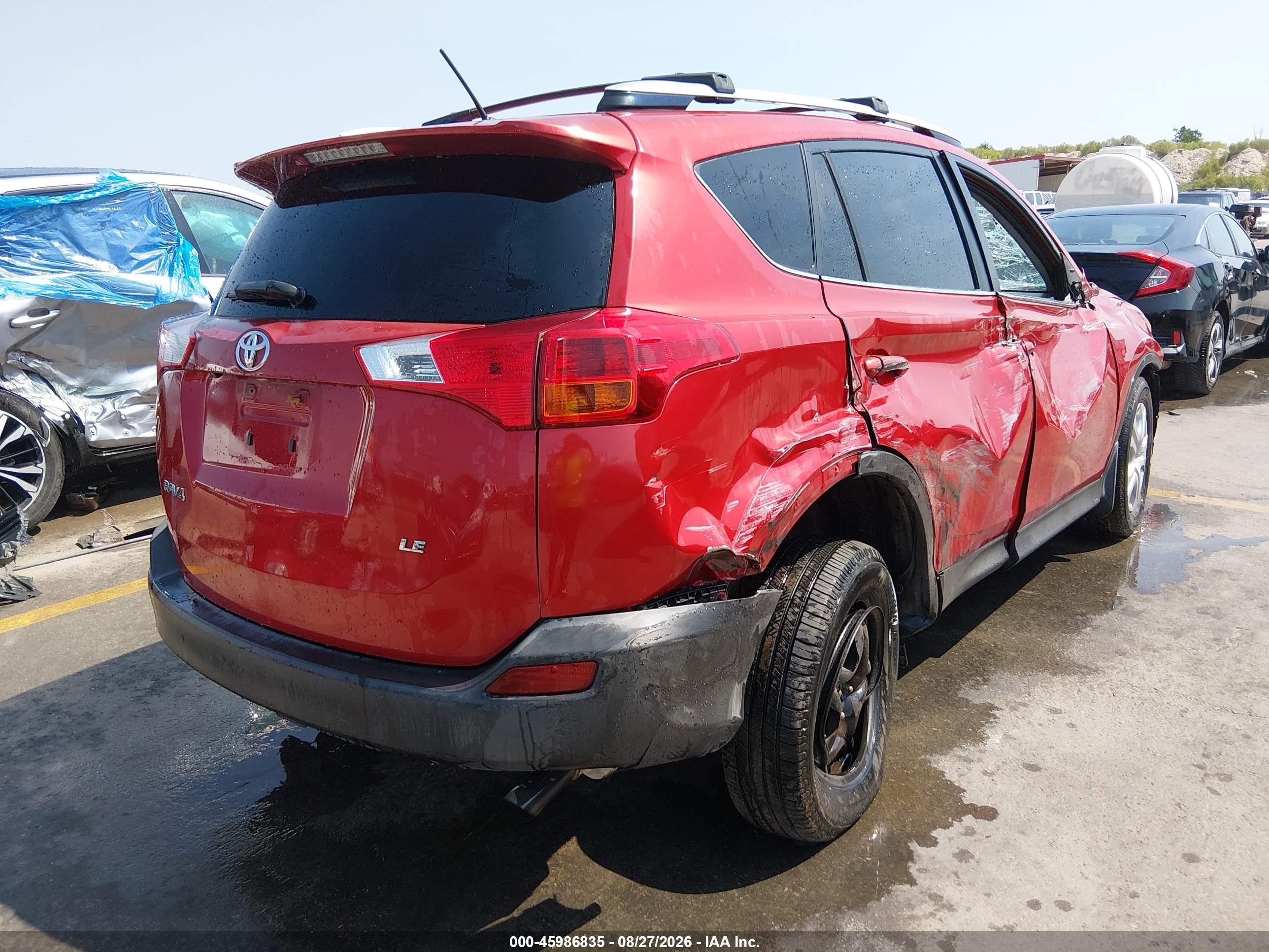 2014 Toyota Rav4 Le Red vin: JTMZFREV9EJ017752