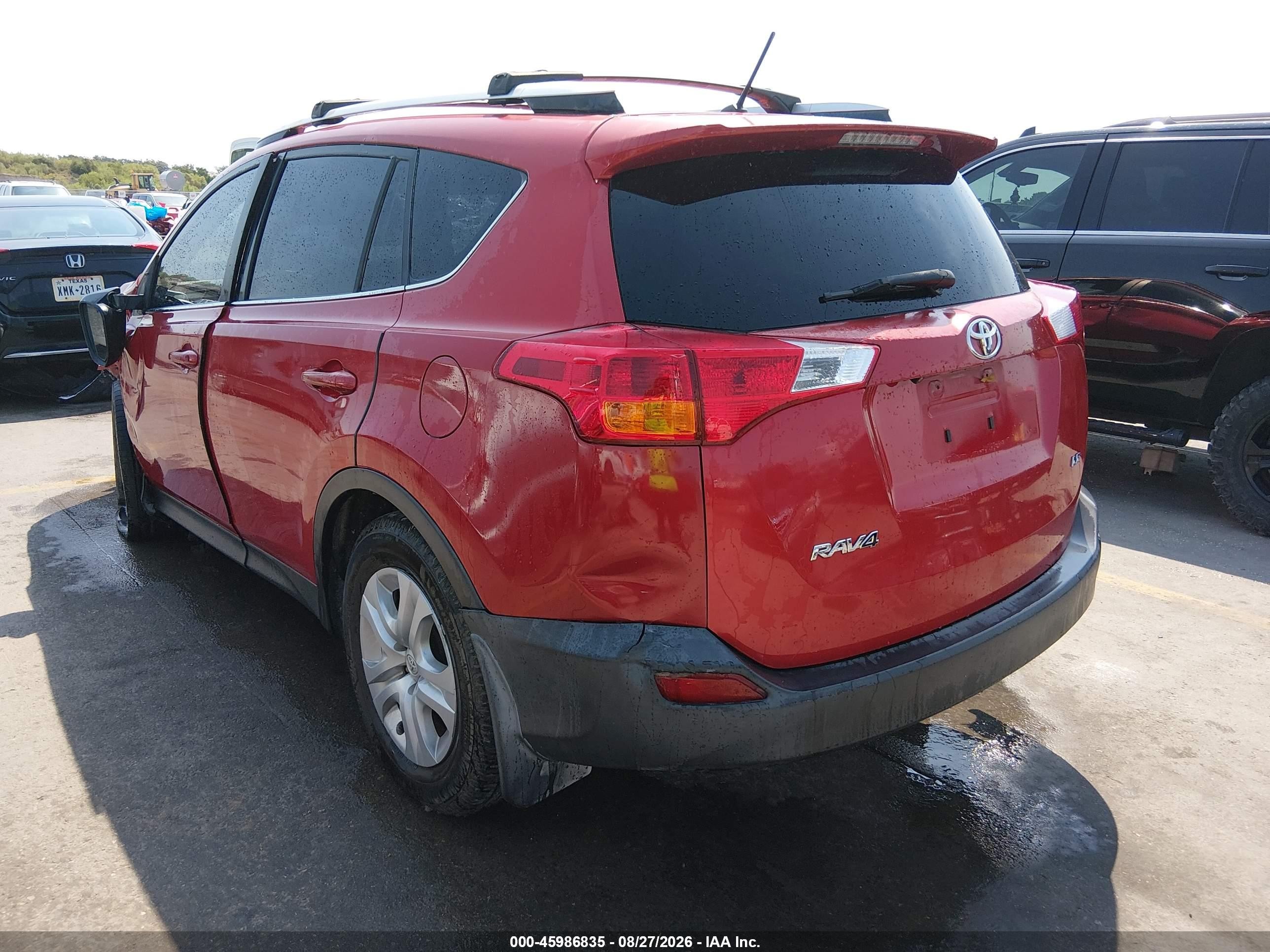 2014 Toyota Rav4 Le Red vin: JTMZFREV9EJ017752