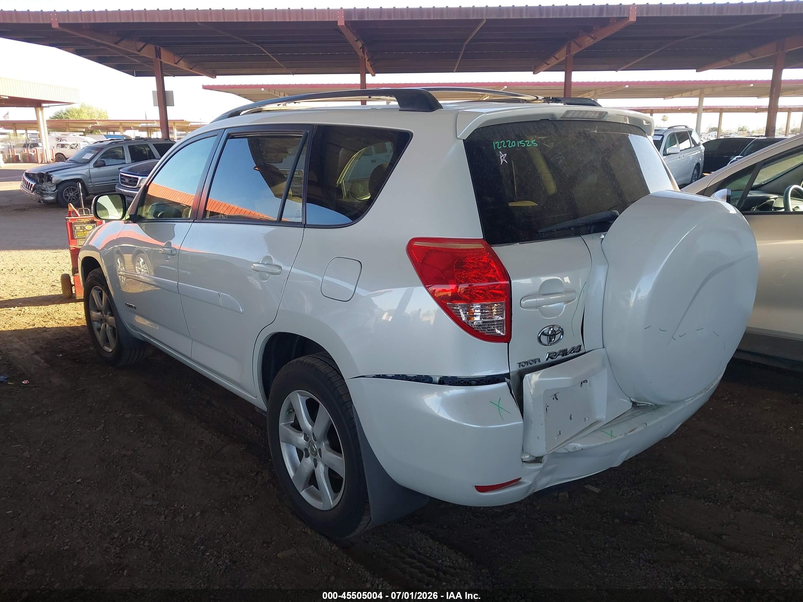 2008 Toyota Rav4 Limited V6 White vin: JTMZK31V085018817