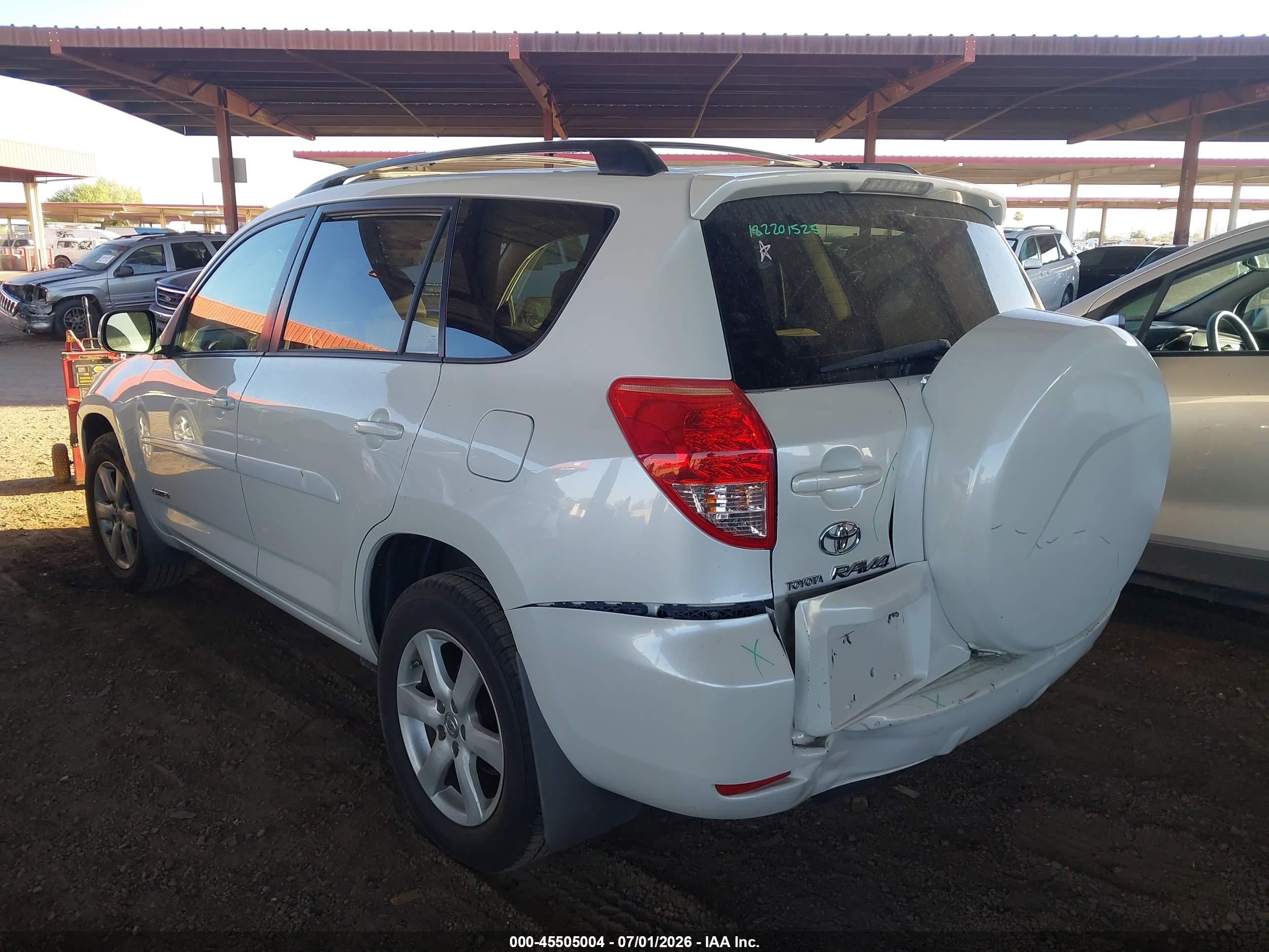 2008 Toyota Rav4 Limited V6 White vin: JTMZK31V085018817