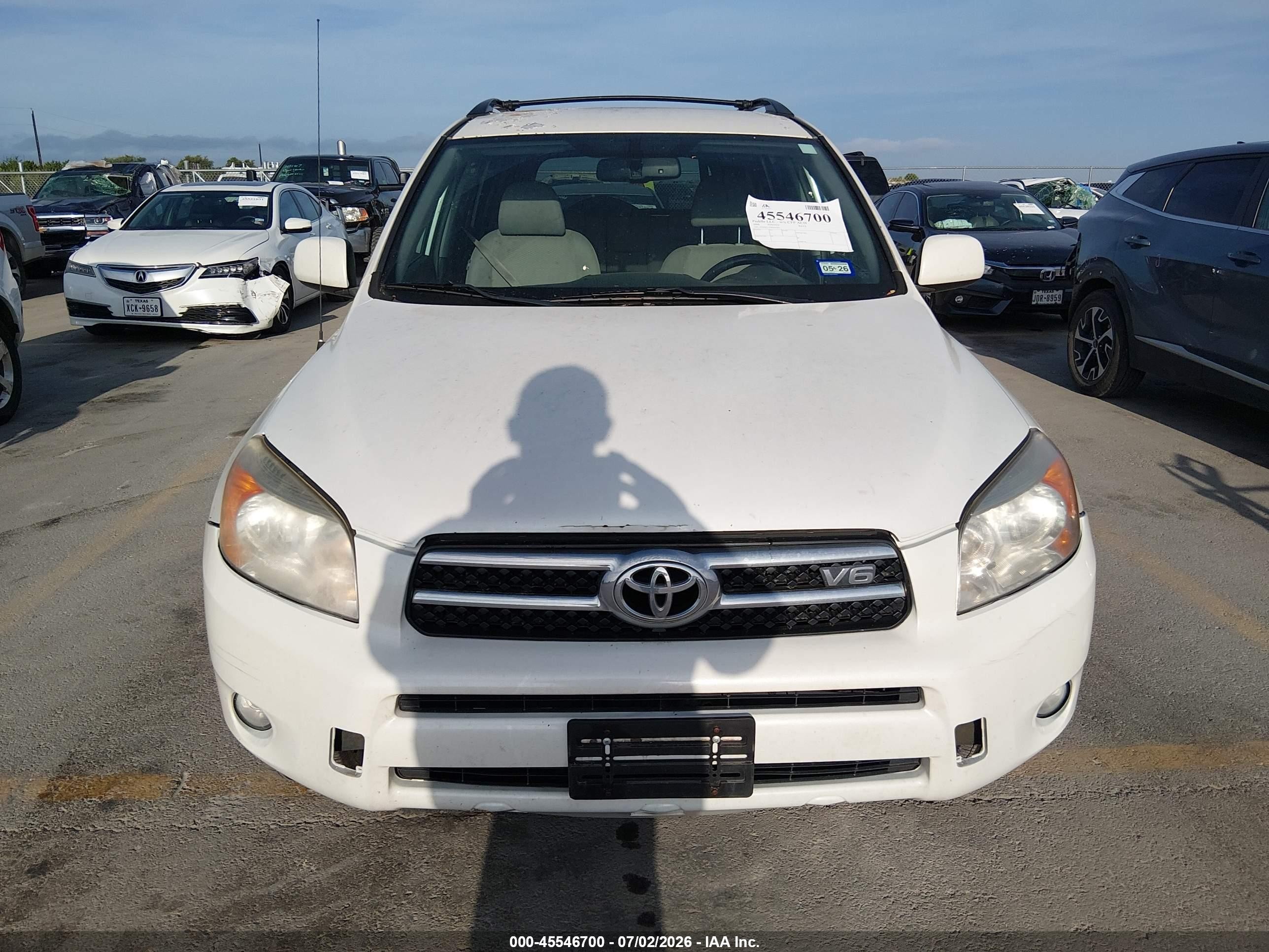 2008 Toyota Rav4 Limited V6 White vin: JTMZK31V085021913