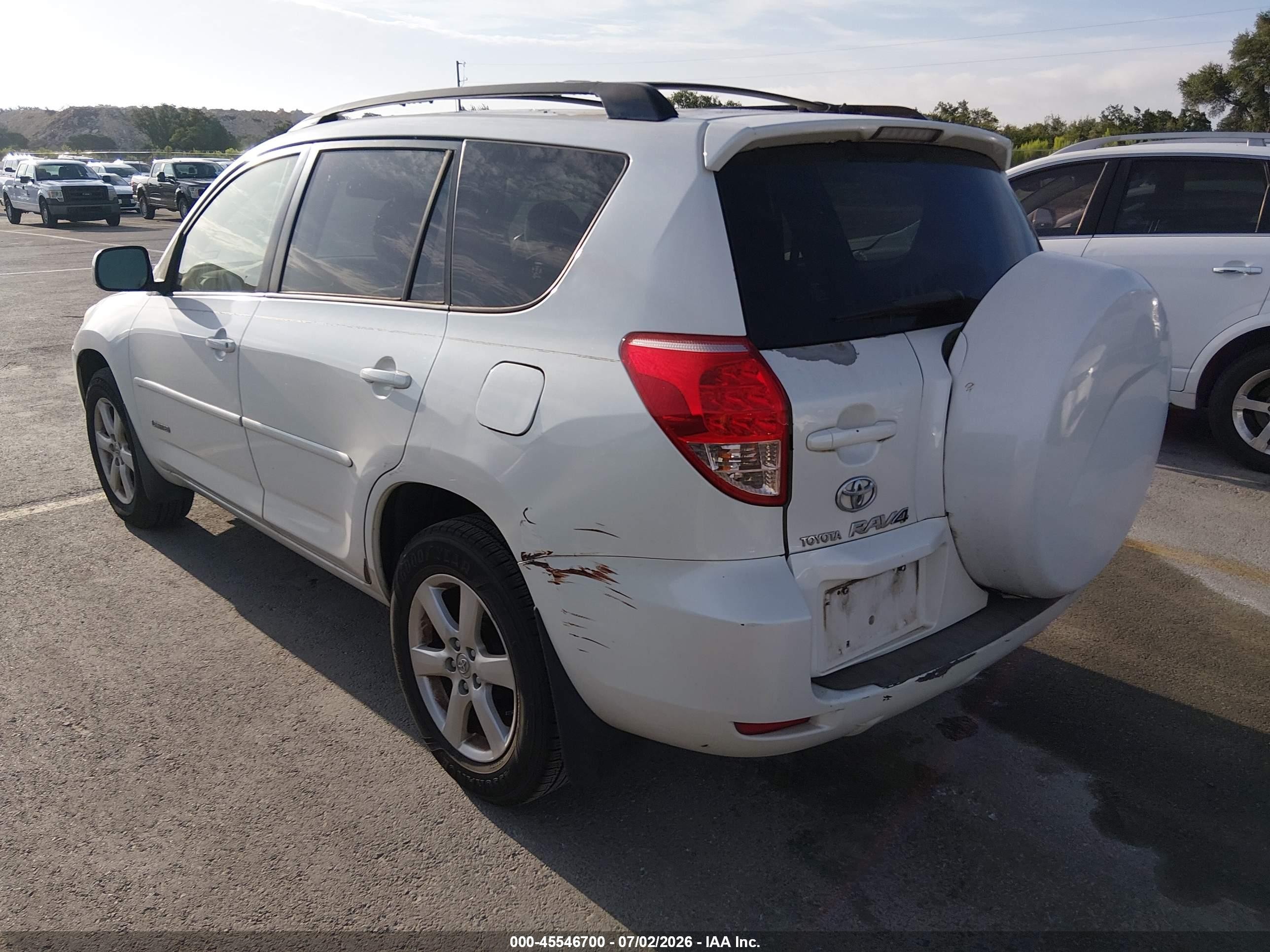 2008 Toyota Rav4 Limited V6 White vin: JTMZK31V085021913