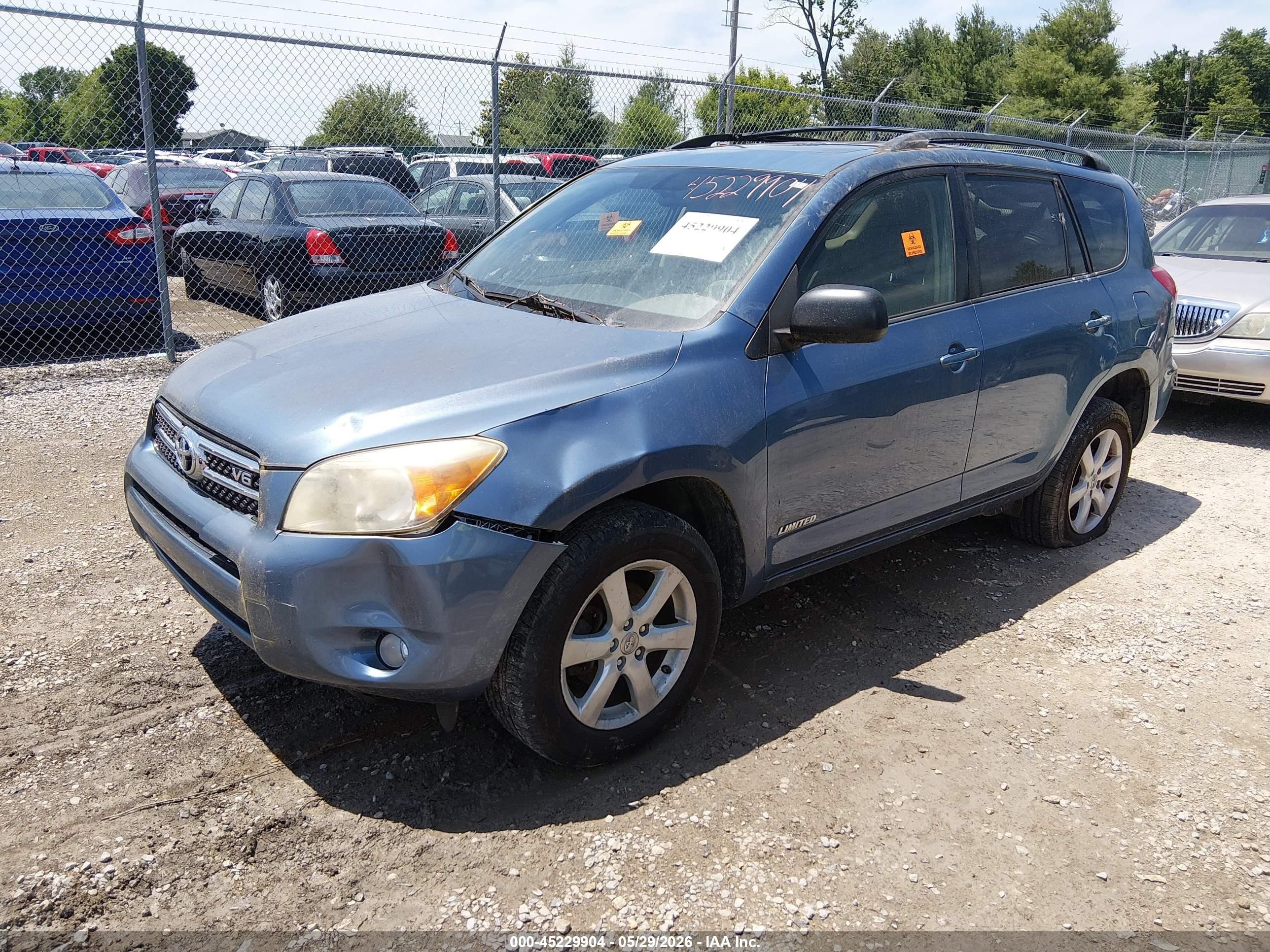 2008 Toyota Rav4 Limited V6 Blue vin: JTMZK31V086013174