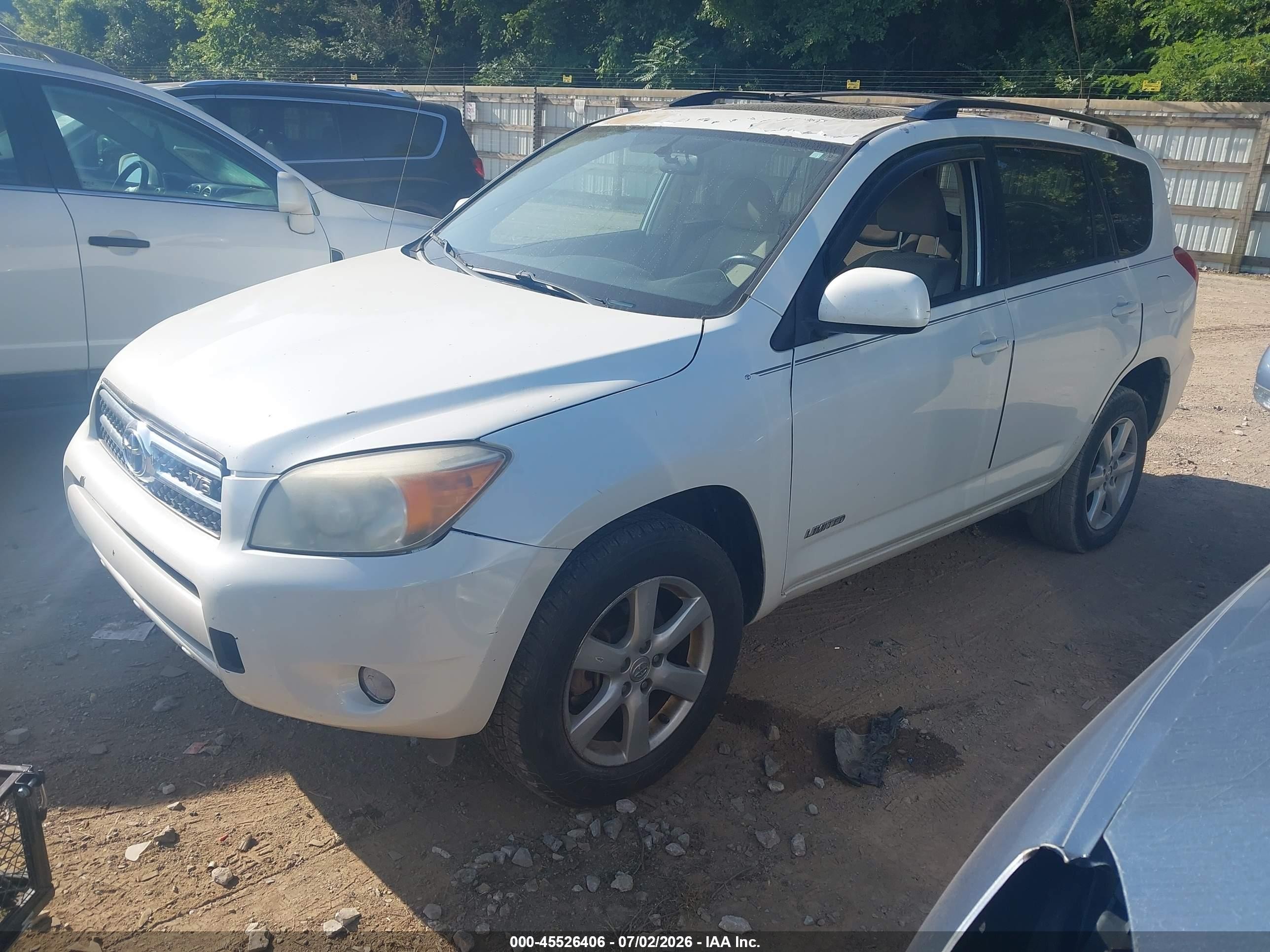 2006 Toyota Rav4 Limited V6 White vin: JTMZK31V265002244