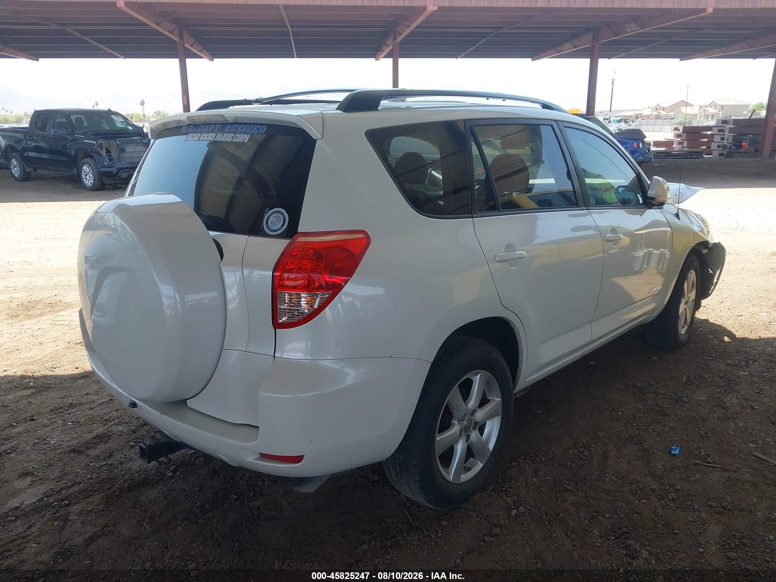 2008 Toyota Rav4 Limited V6 White vin: JTMZK31V285020150