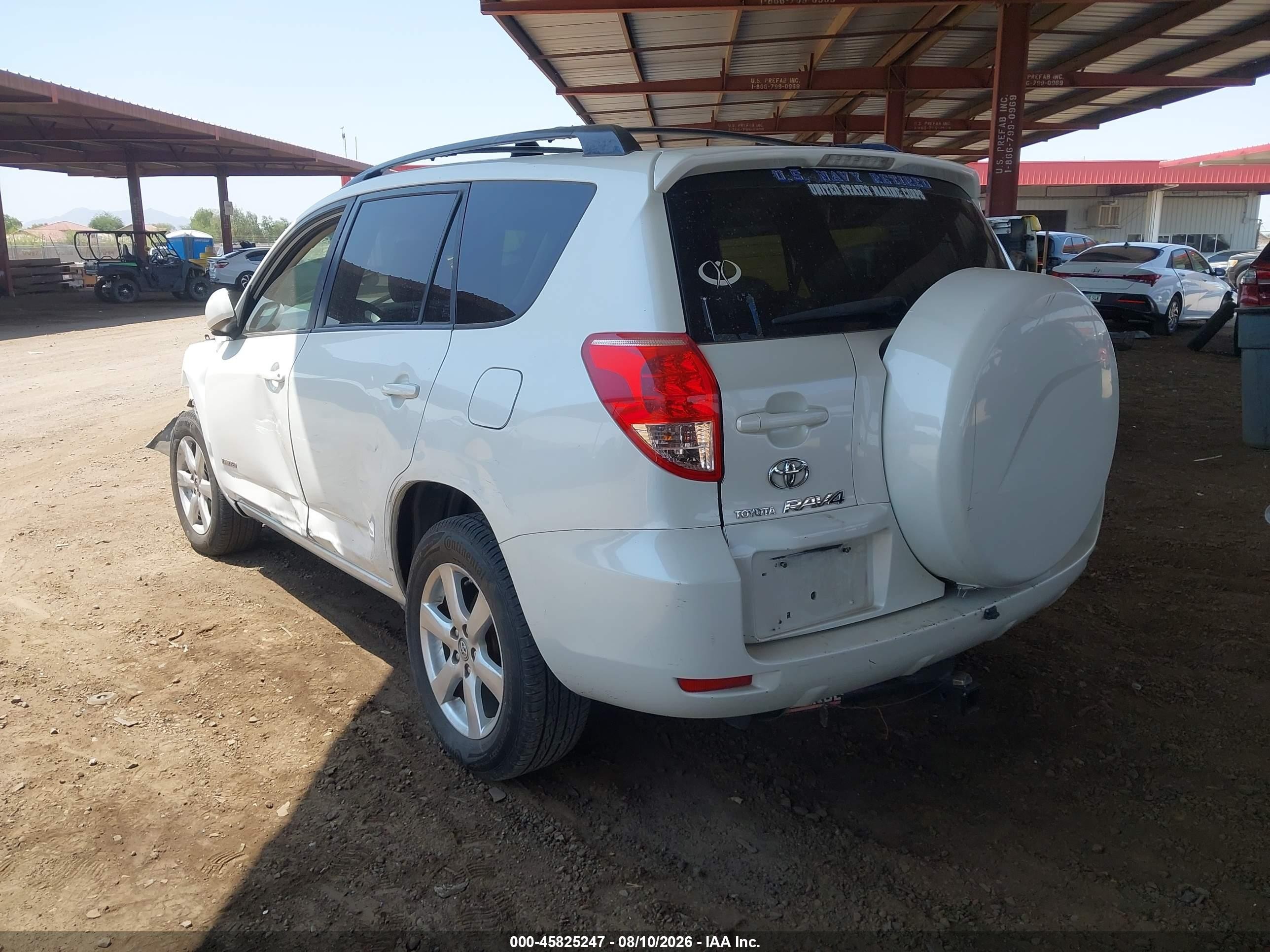 2008 Toyota Rav4 Limited V6 White vin: JTMZK31V285020150