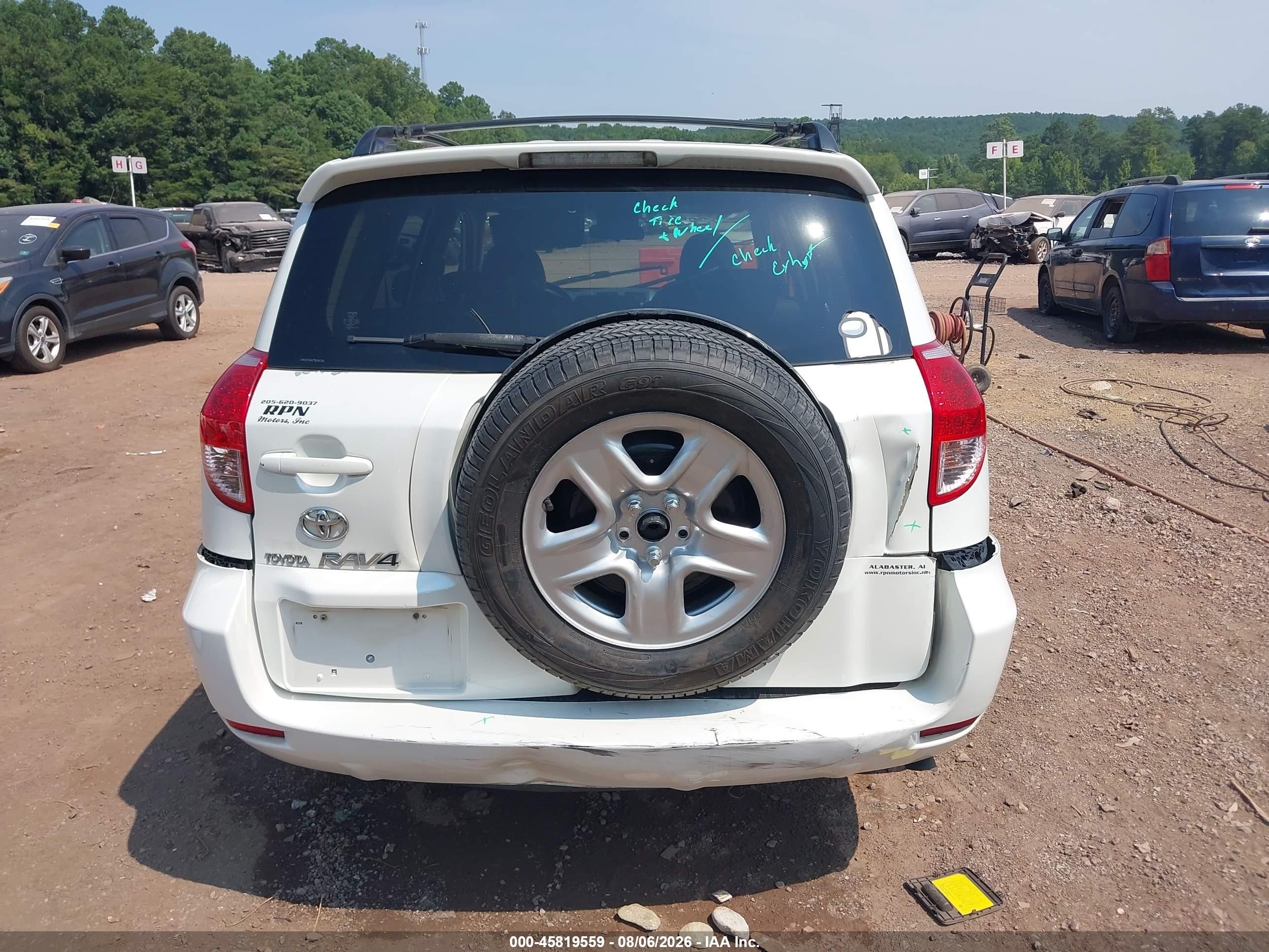 2007 Toyota Rav4 Limited White vin: JTMZK31V475014204