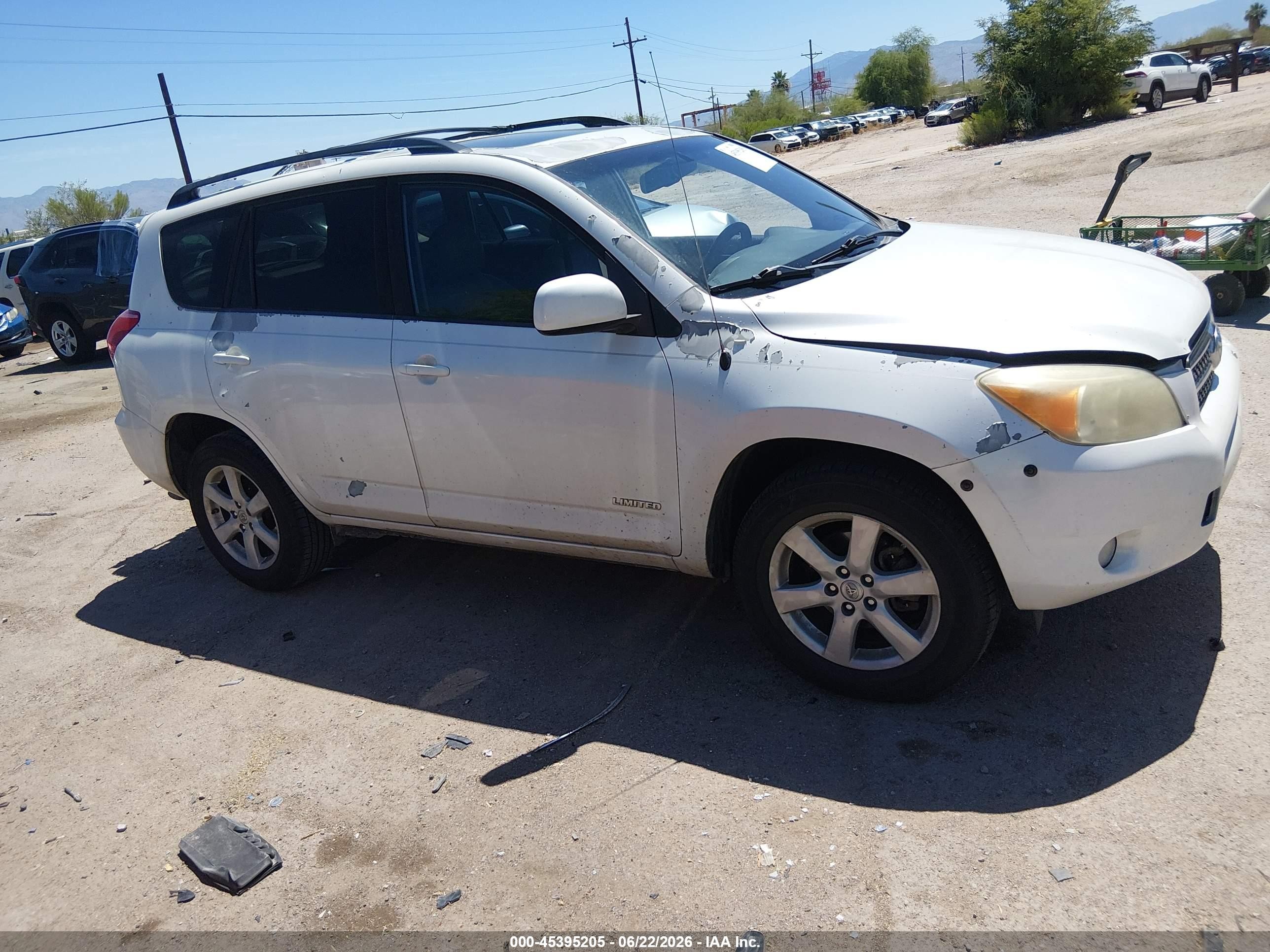 2007 Toyota Rav4 Limited White vin: JTMZK31V575009450