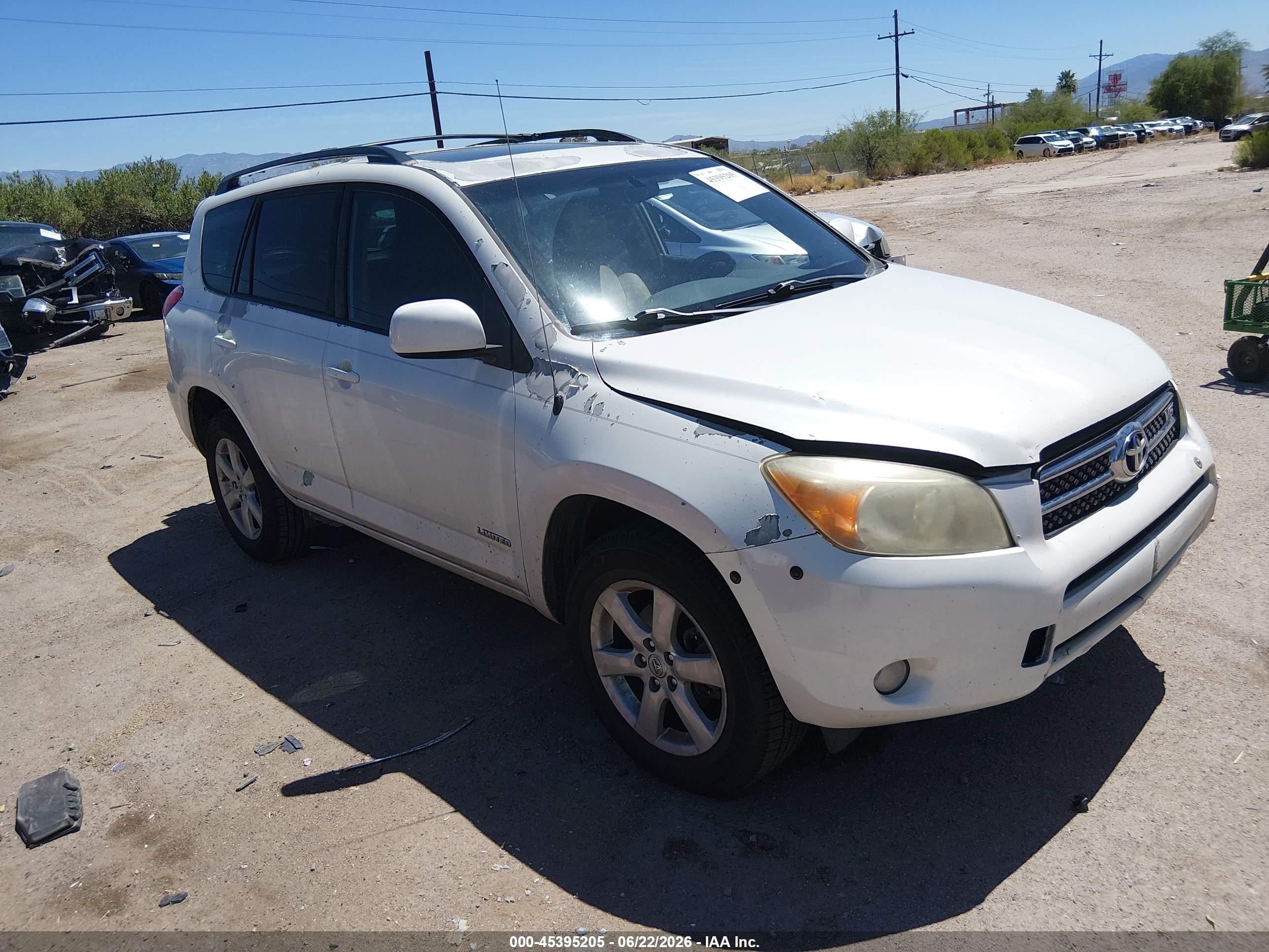 2007 Toyota Rav4 Limited White vin: JTMZK31V575009450