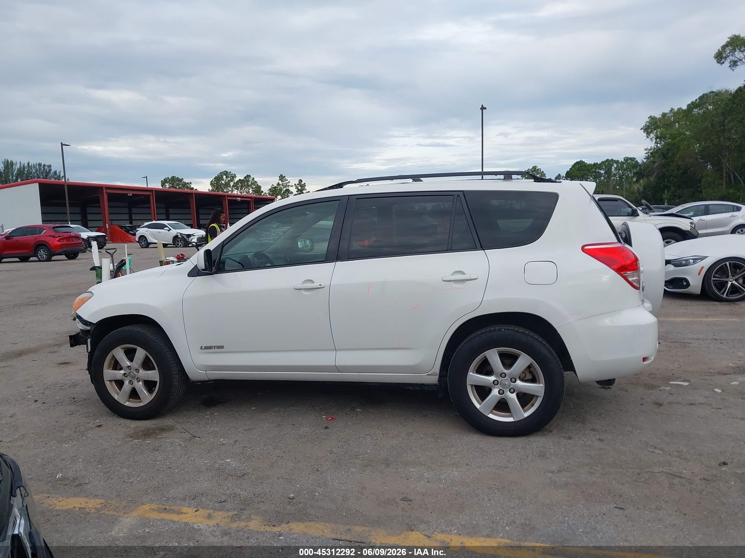 2008 Toyota Rav4 Limited V6 White vin: JTMZK31V685020202