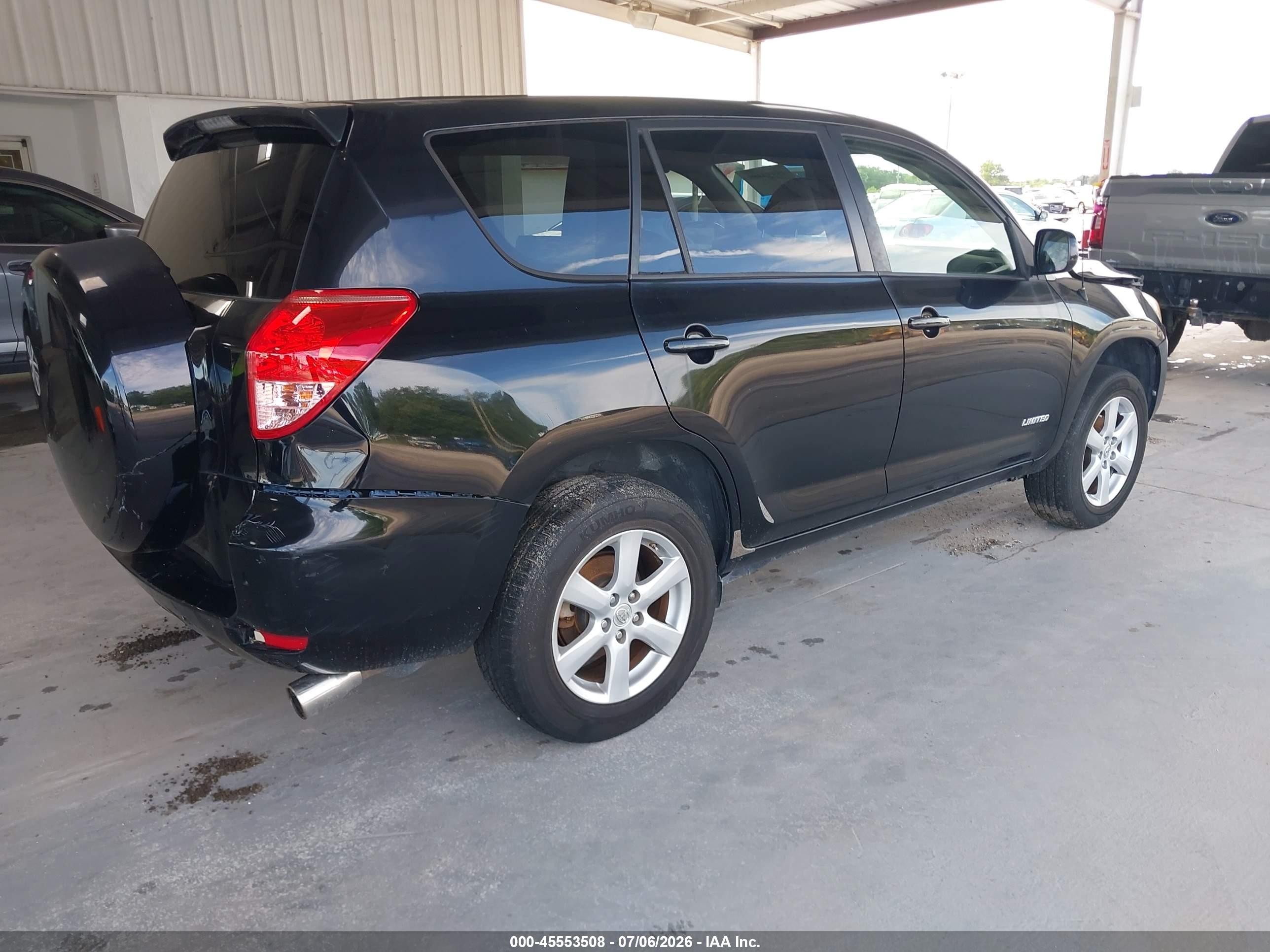 2007 Toyota Rav4 Limited Black vin: JTMZK31V776007371