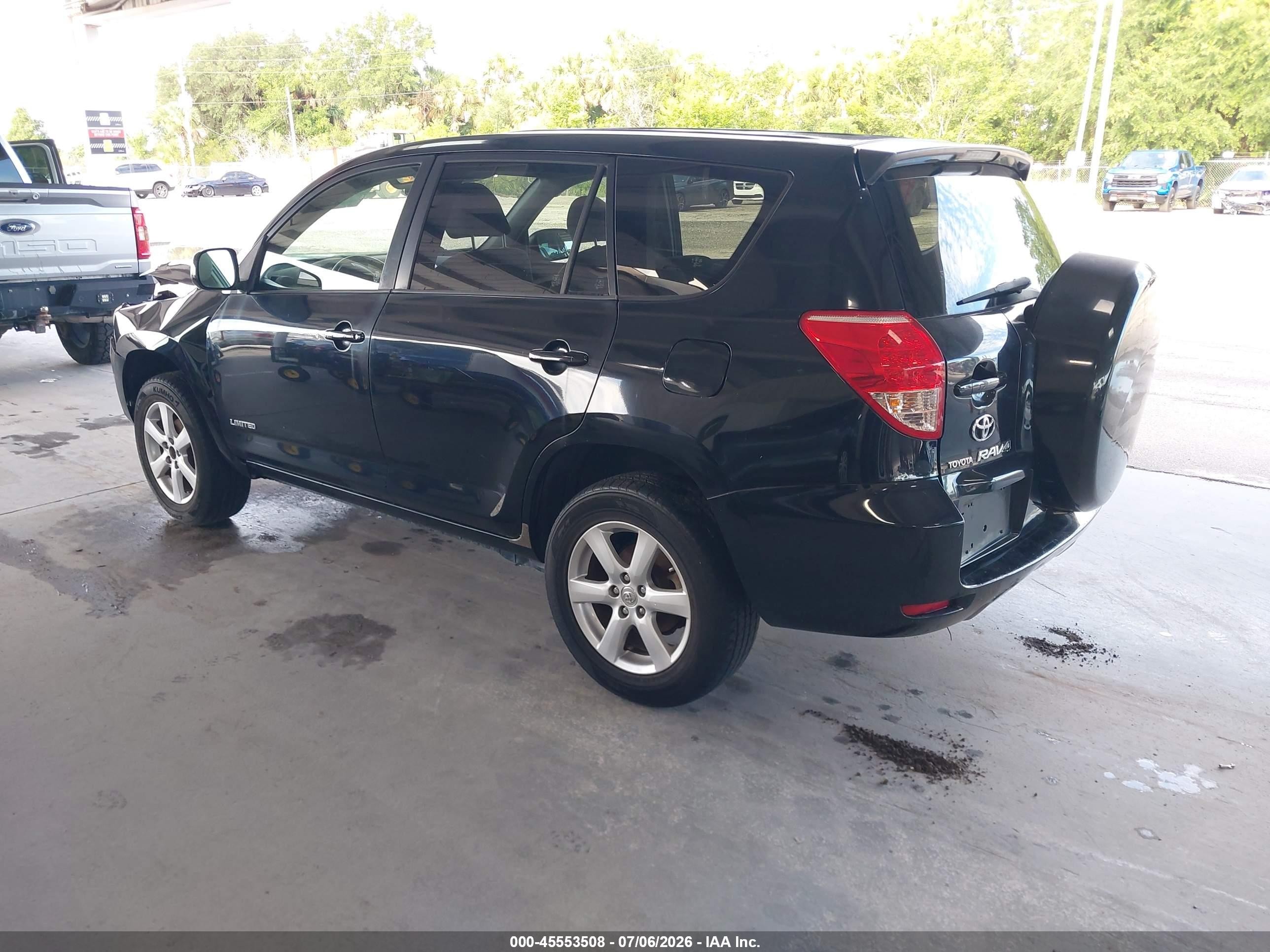 2007 Toyota Rav4 Limited Black vin: JTMZK31V776007371