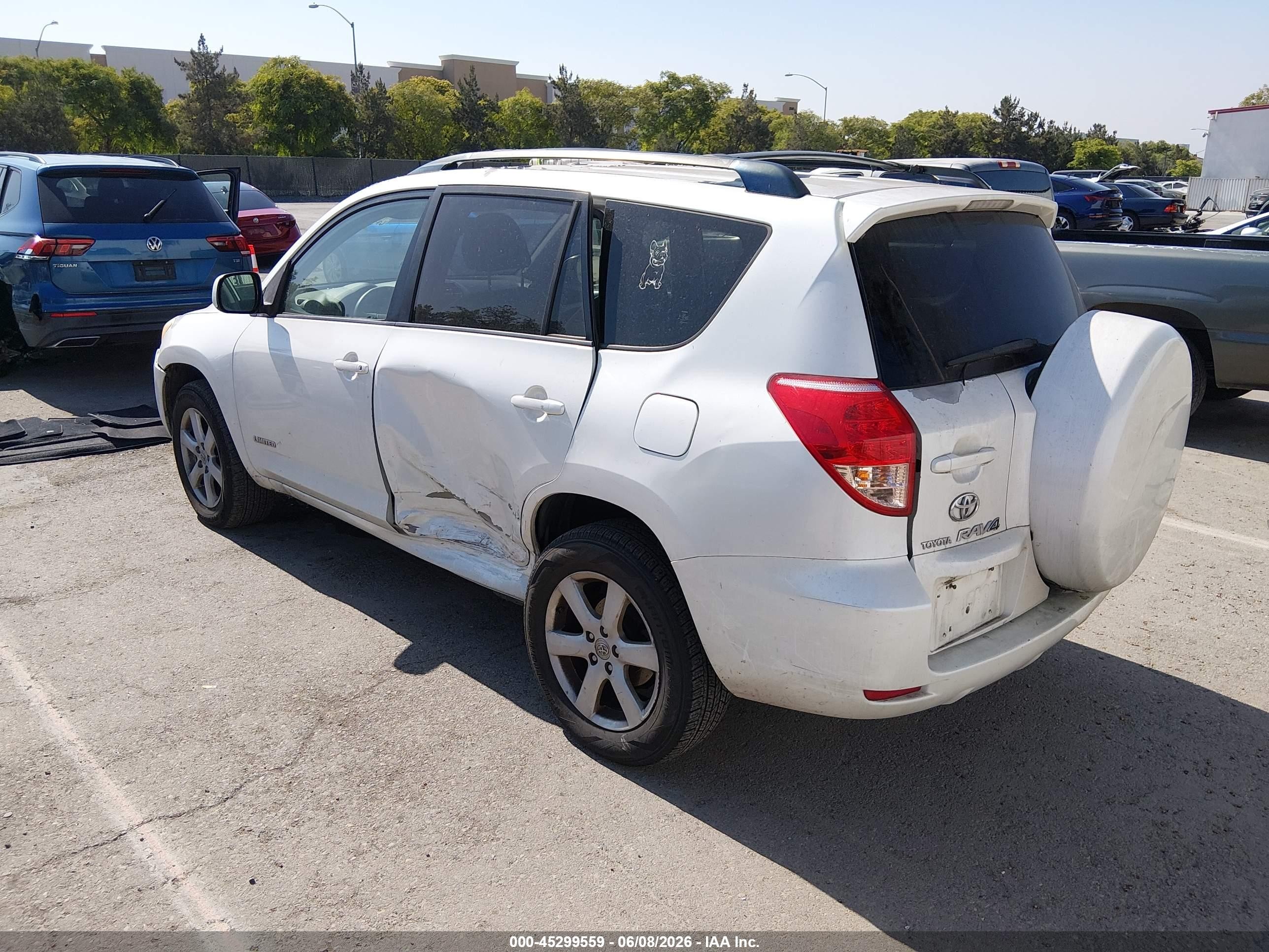 2008 Toyota Rav4 Limited V6 White vin: JTMZK31V885023327