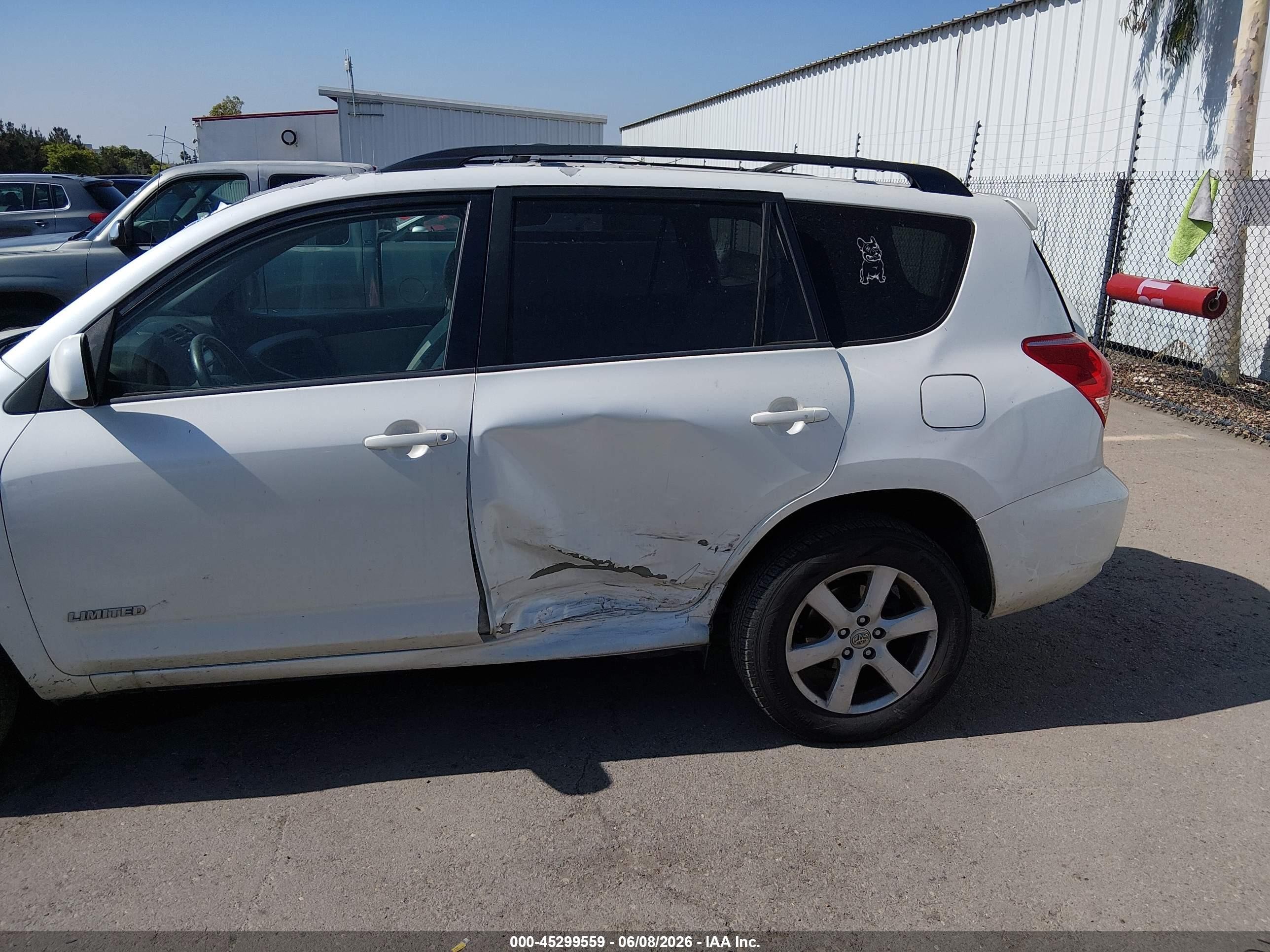 2008 Toyota Rav4 Limited V6 White vin: JTMZK31V885023327