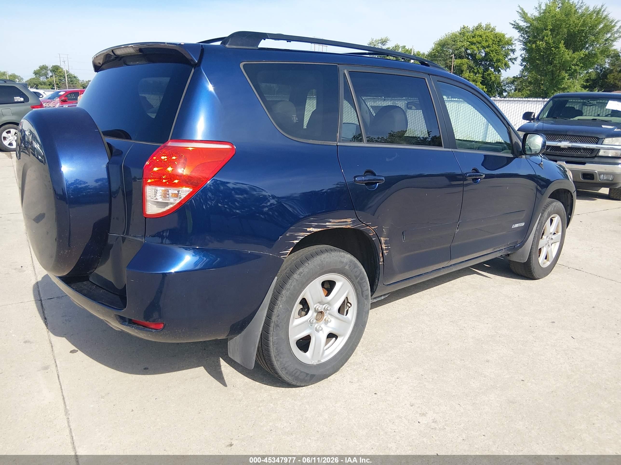 2007 Toyota Rav4 Limited Blue vin: JTMZK31V975014098