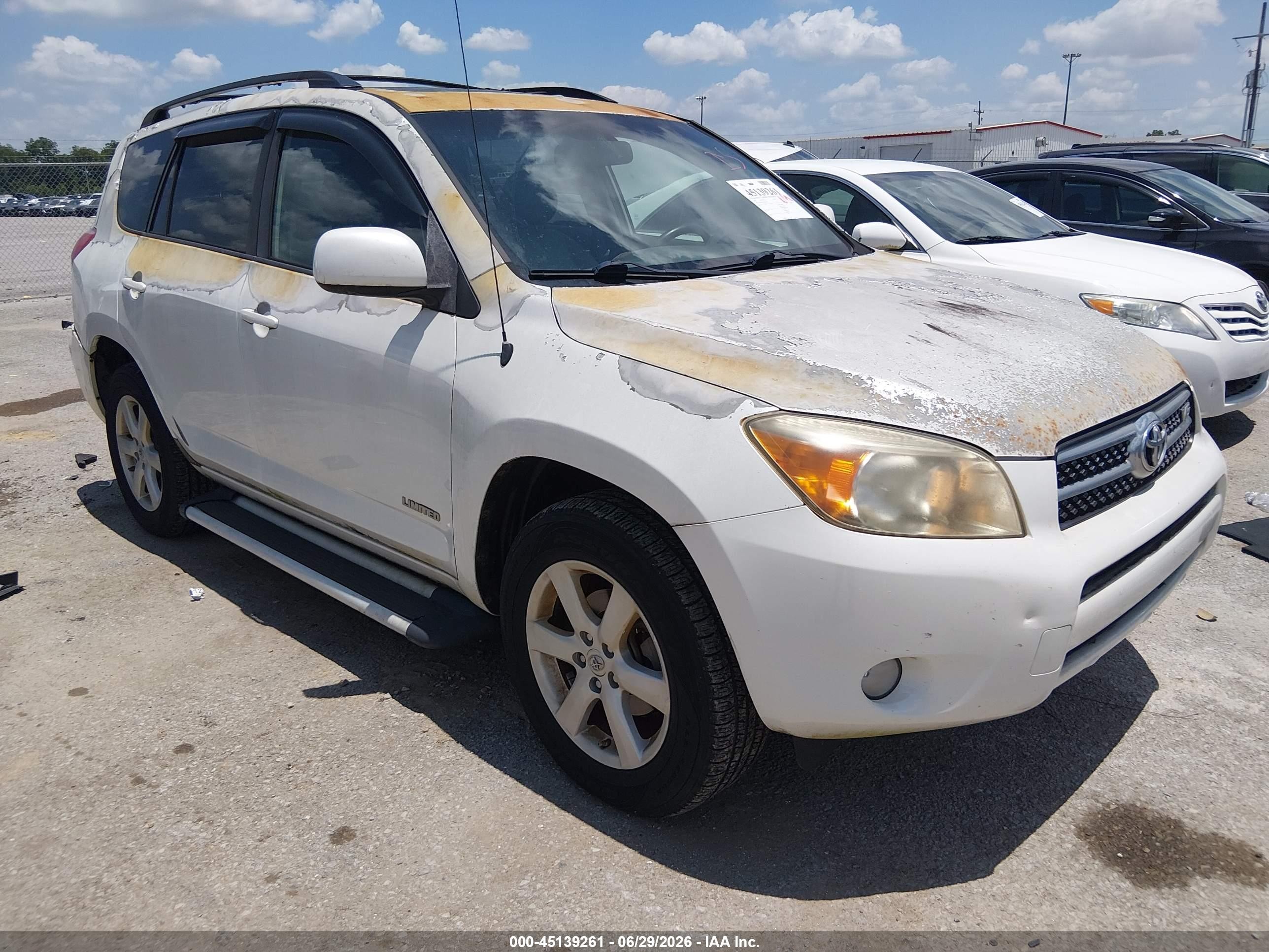 2008 Toyota Rav4 Limited V6 White vin: JTMZK31VX85020736