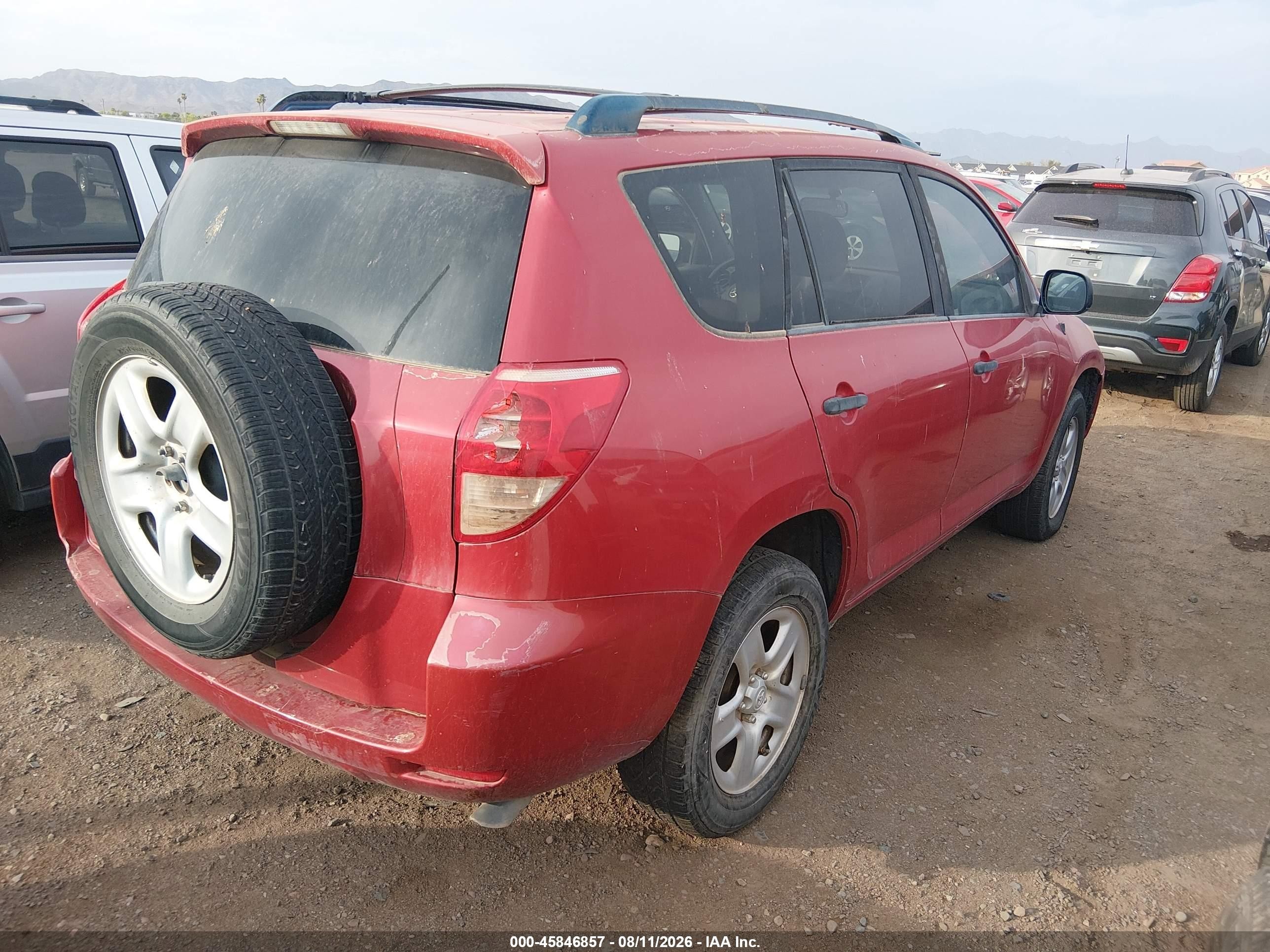 2007 Toyota Rav4 Base V6 (a5) Red vin: JTMZK33V075014410