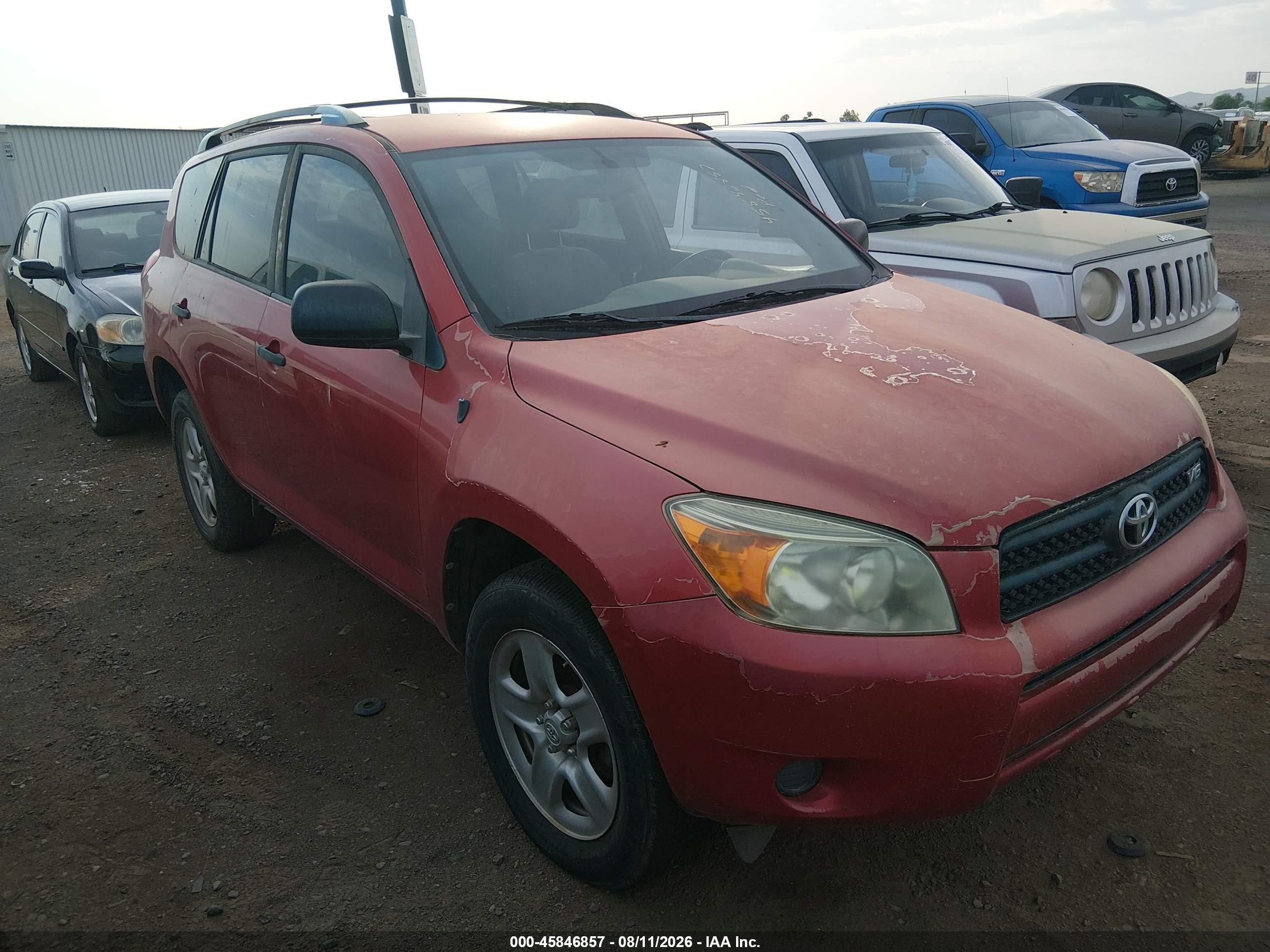 2007 Toyota Rav4 Base V6 (a5) Red vin: JTMZK33V075014410