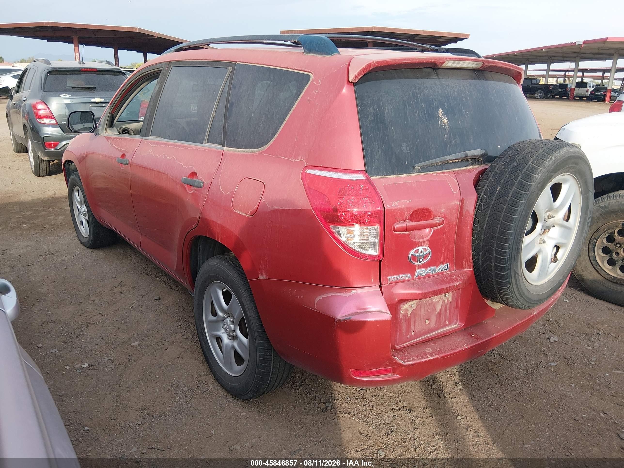 2007 Toyota Rav4 Base V6 (a5) Red vin: JTMZK33V075014410