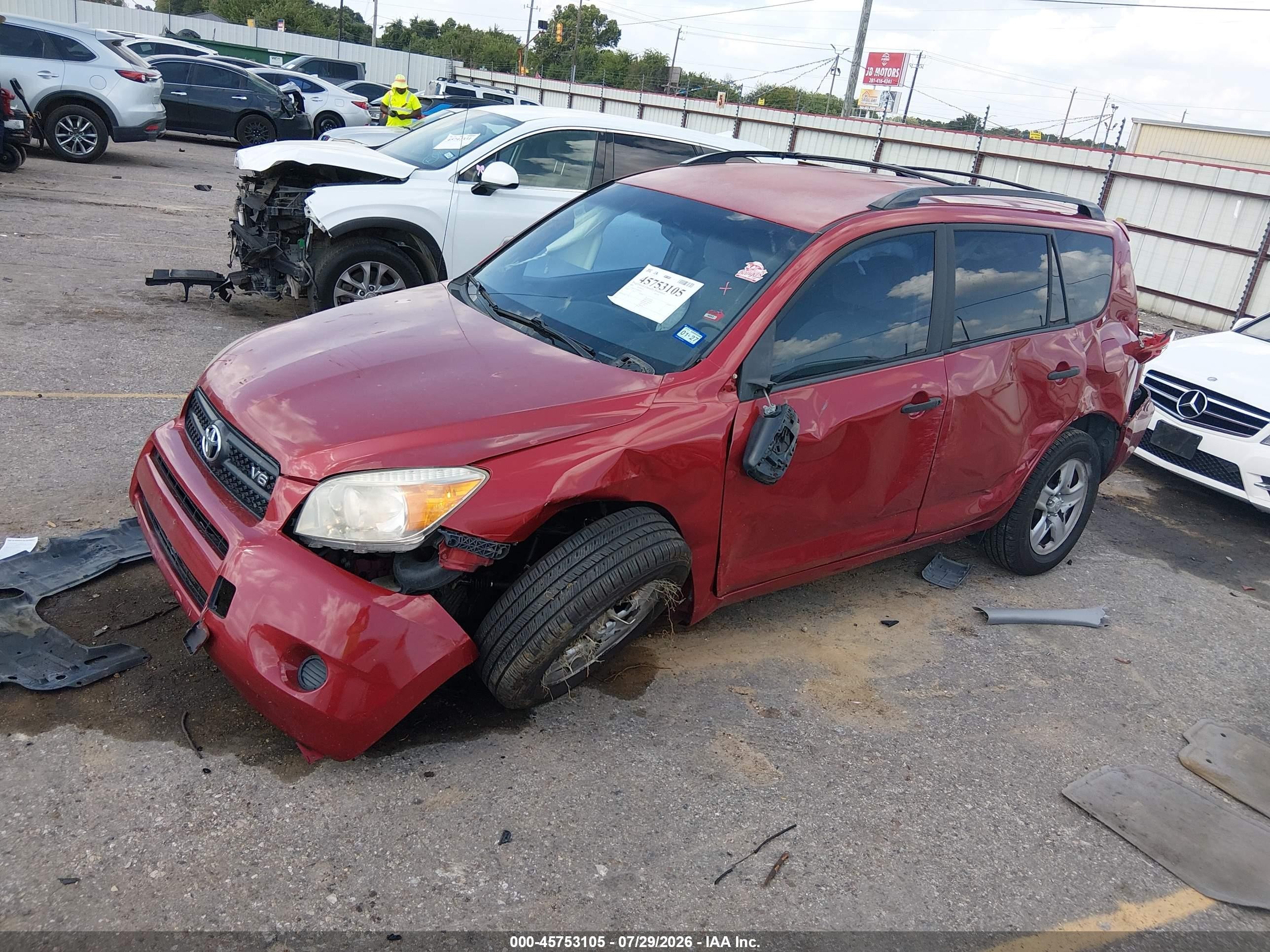 2008 Toyota Rav4 Base V6 Красный vin: JTMZK33V186012872