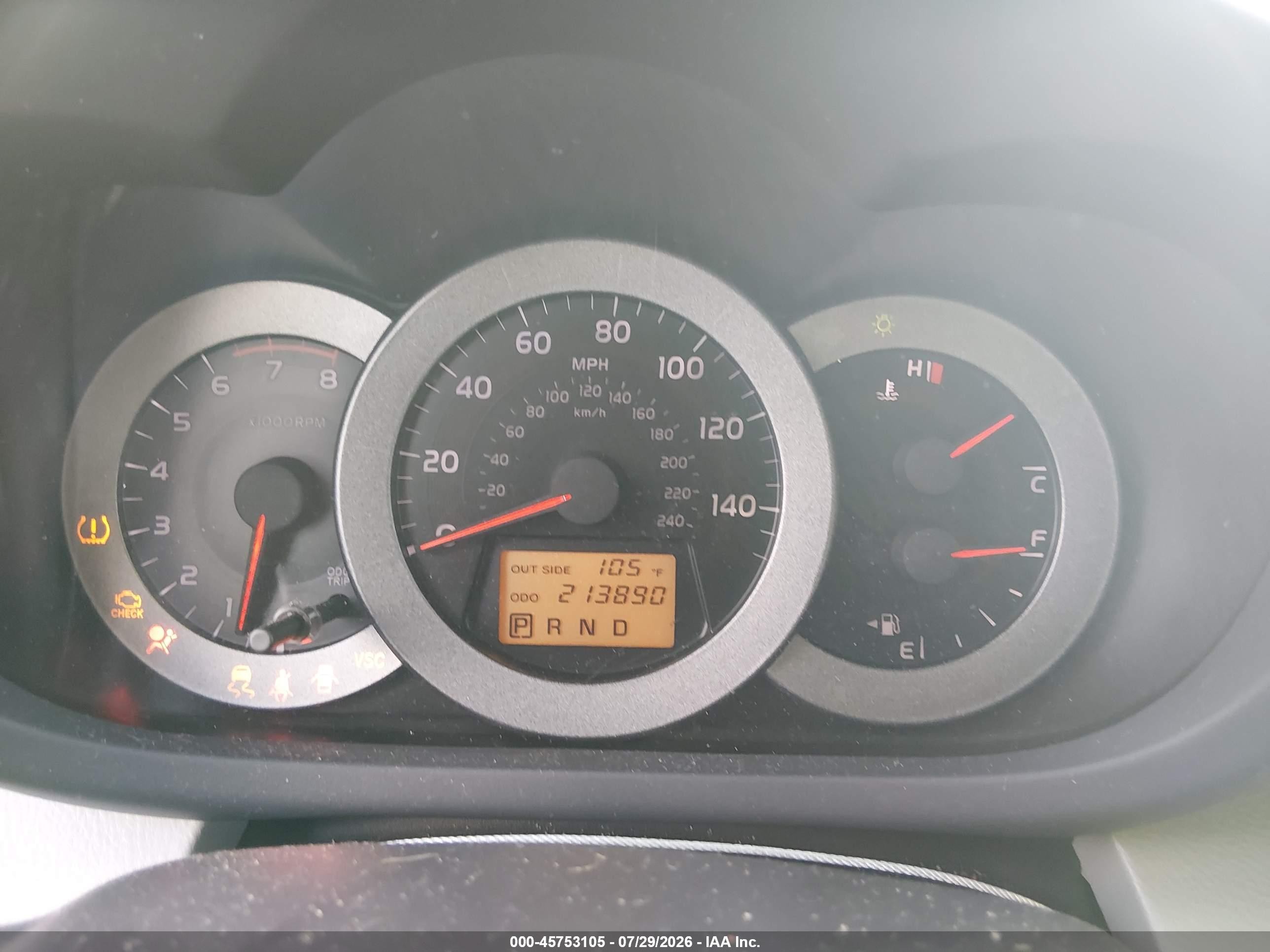 2008 Toyota Rav4 Base V6 Красный vin: JTMZK33V186012872