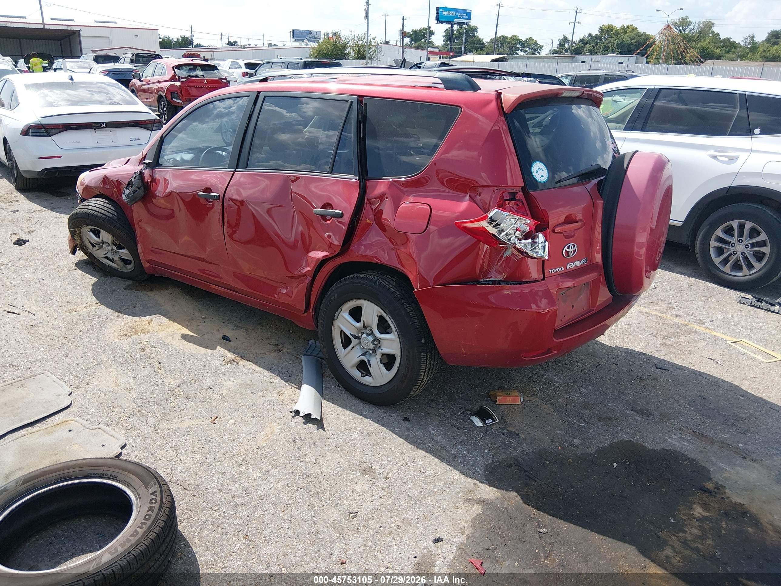 2008 Toyota Rav4 Base V6 Красный vin: JTMZK33V186012872