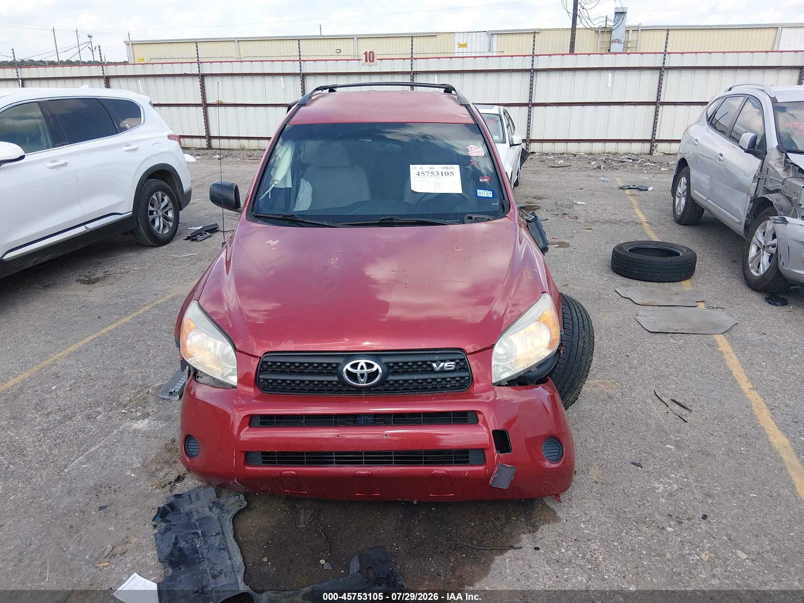 2008 Toyota Rav4 Base V6 Красный vin: JTMZK33V186012872
