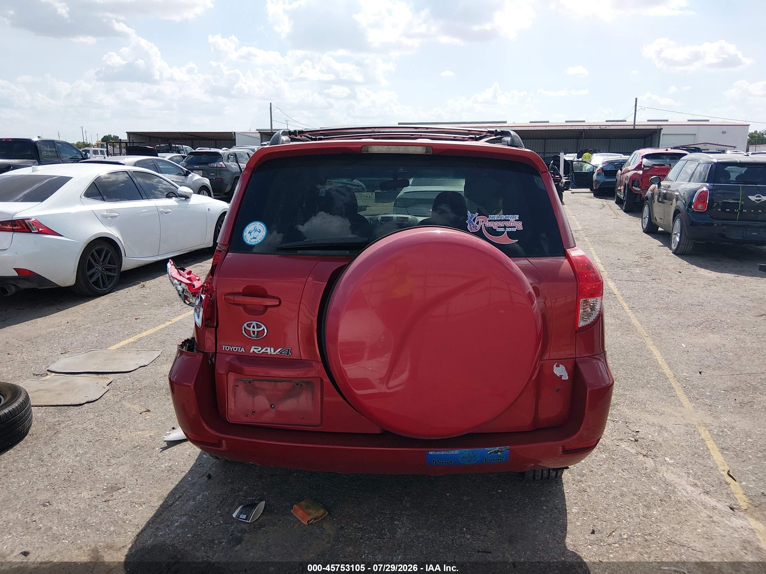 2008 Toyota Rav4 Base V6 Красный vin: JTMZK33V186012872