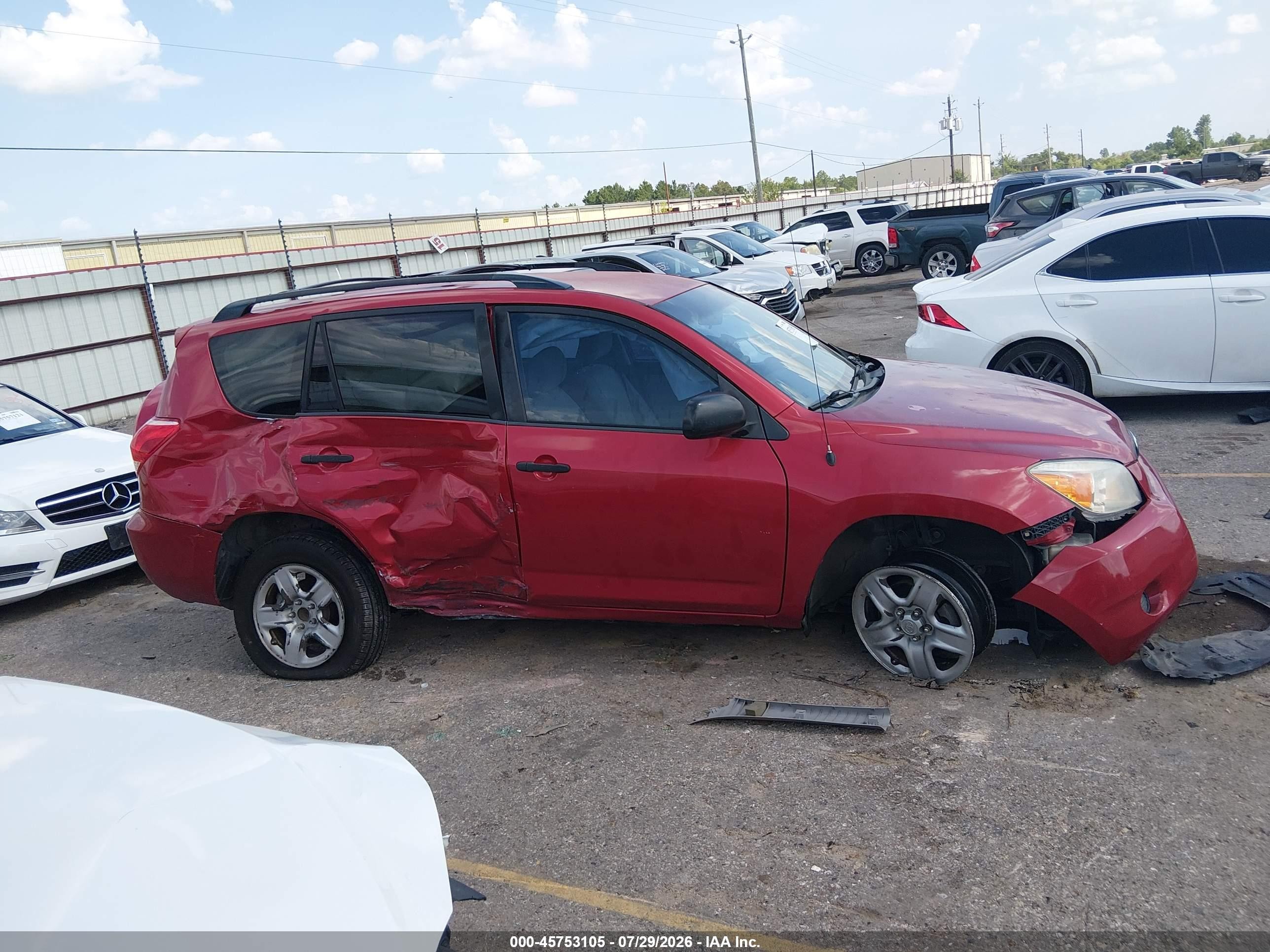 2008 Toyota Rav4 Base V6 Красный vin: JTMZK33V186012872