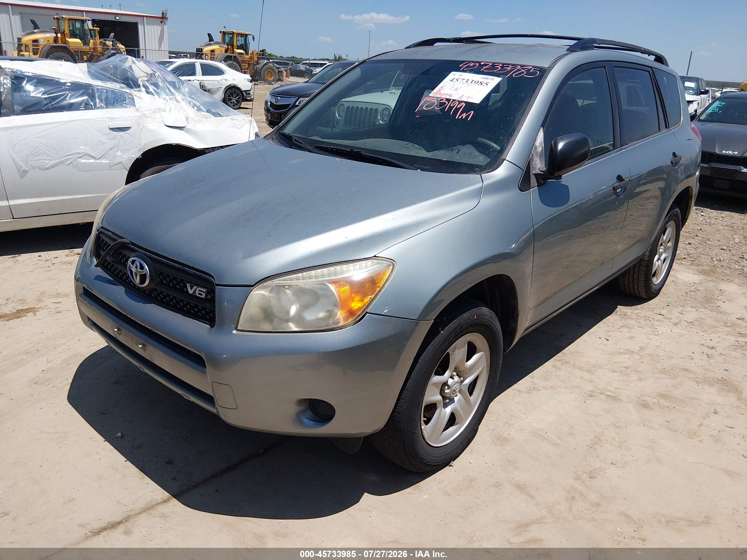 2007 Toyota Rav4 Base V6 (a5) Light Blue vin: JTMZK33V375008004