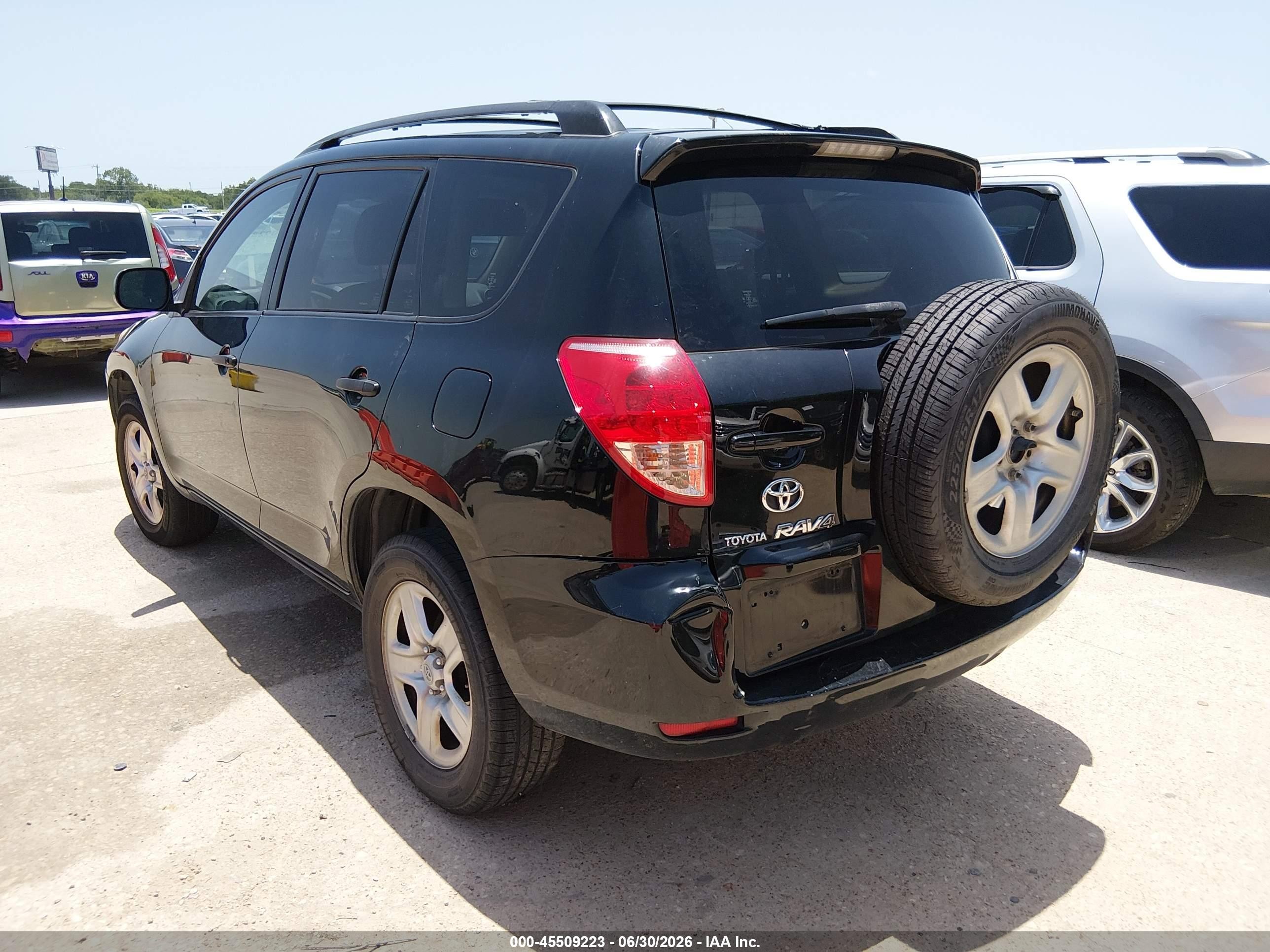 2008 Toyota Rav4 Base V6 Black vin: JTMZK33V386013375