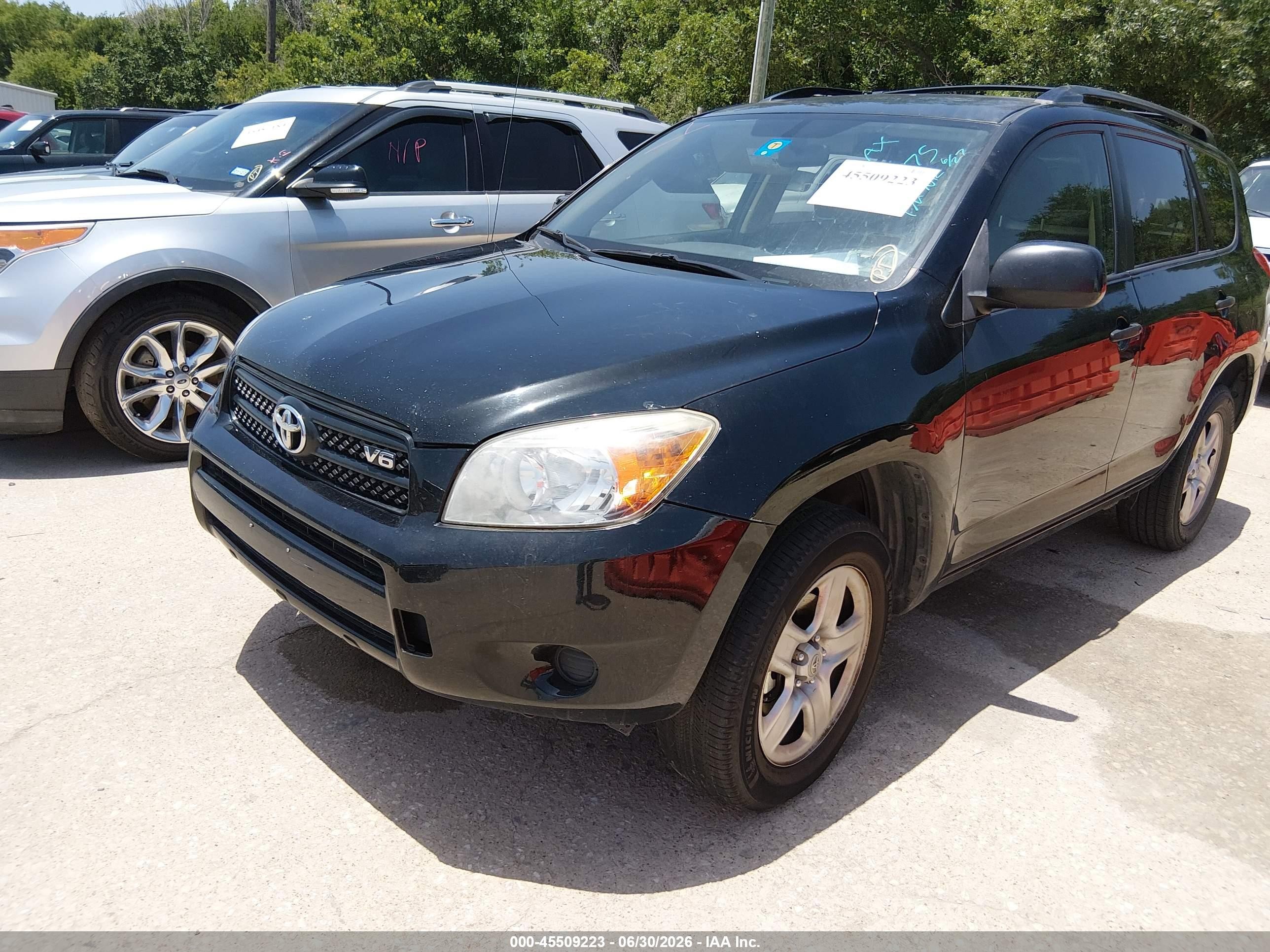 2008 Toyota Rav4 Base V6 Black vin: JTMZK33V386013375