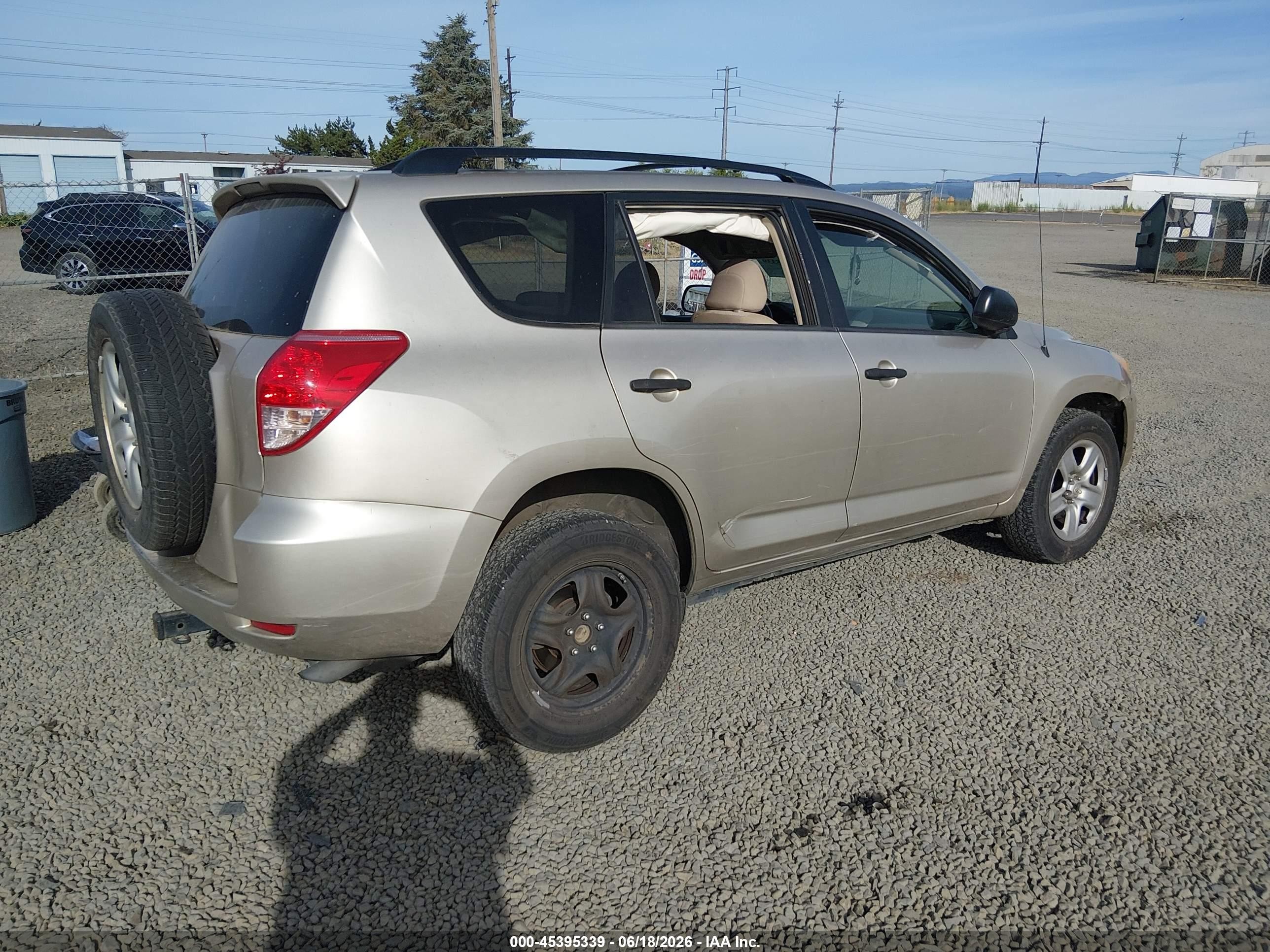 2007 Toyota Rav4 Base V6 (a5) Gold vin: JTMZK33V776004452