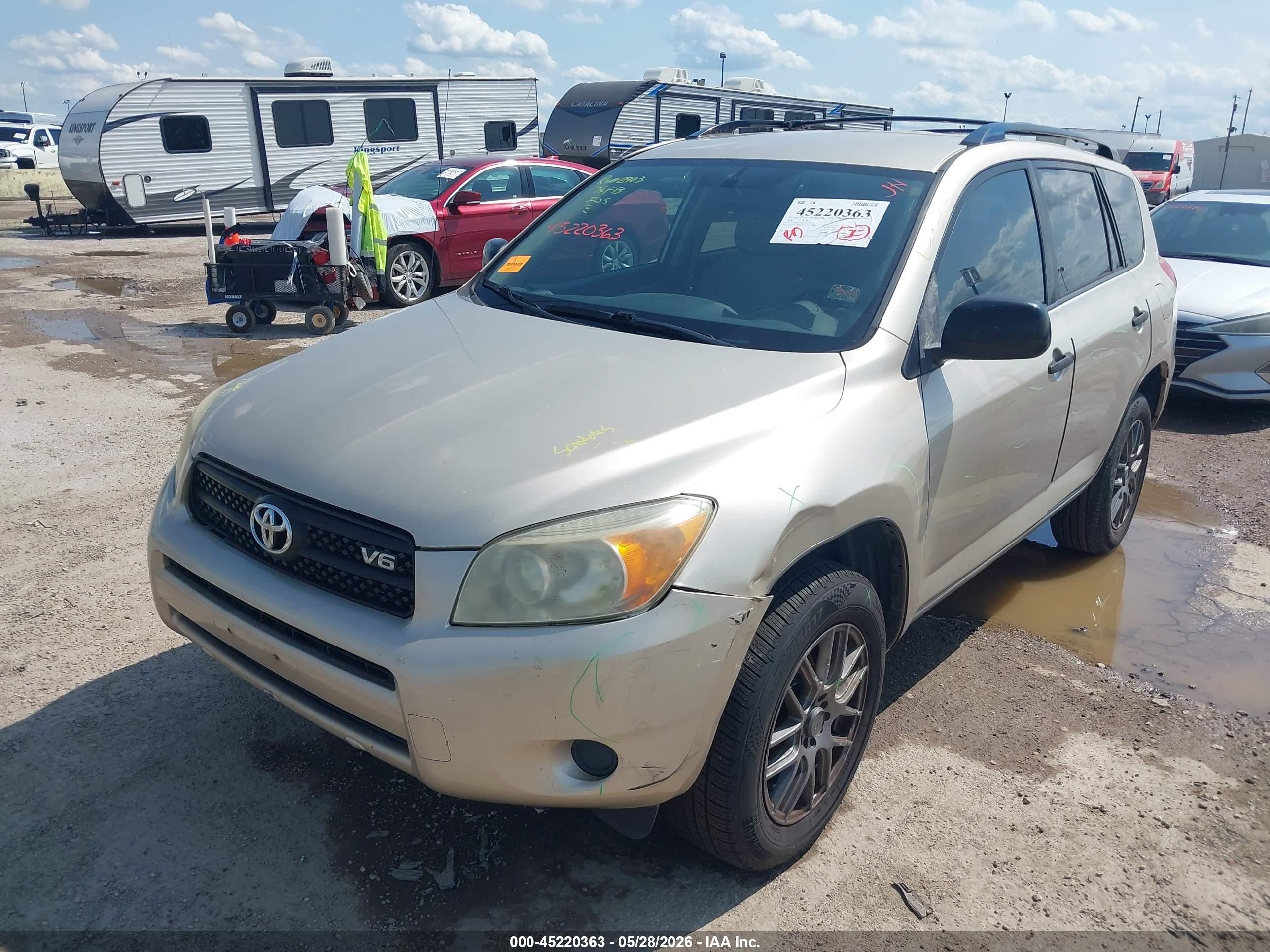 2008 Toyota Rav4 Base V6 Gold vin: JTMZK33V885019145