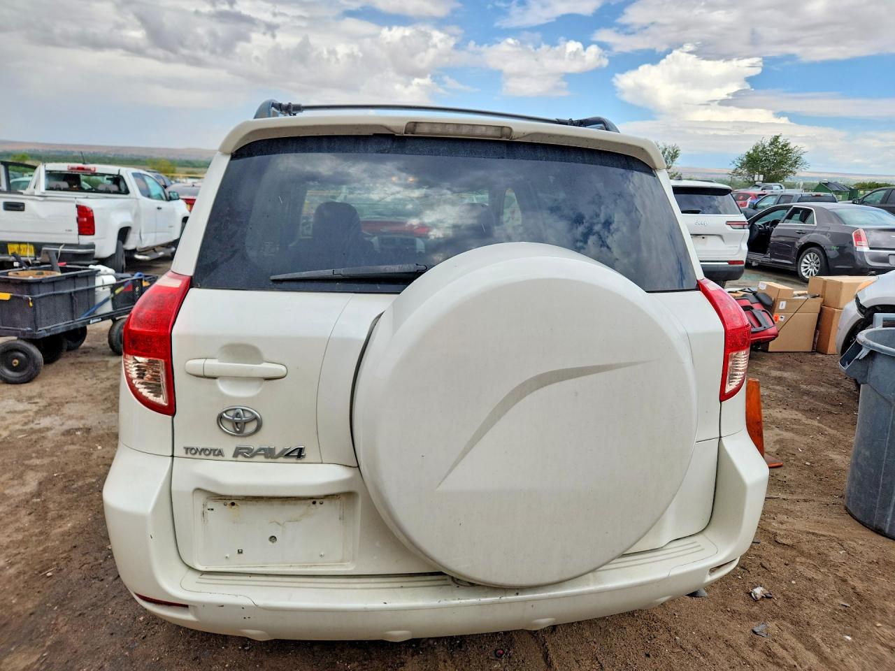 2008 Toyota Rav4 Limited White vin: JTMZK34V385018709
