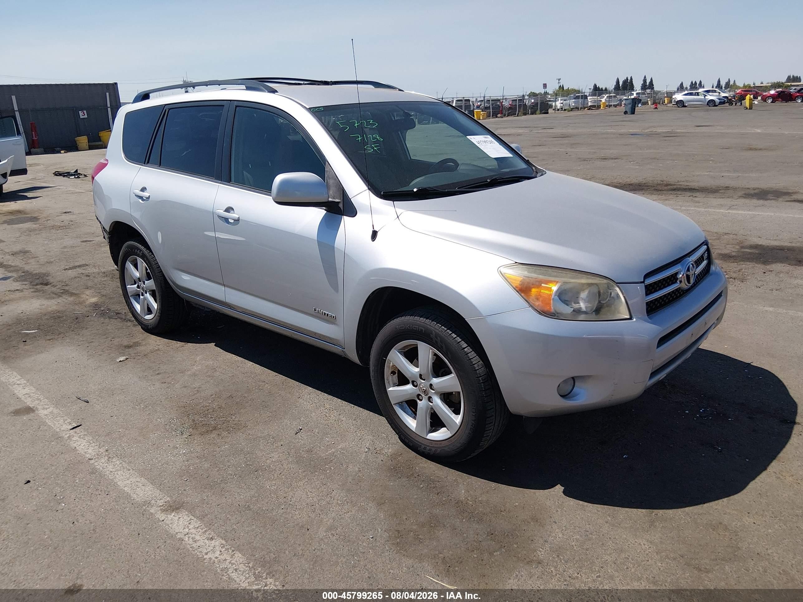 2007 Toyota Rav4 Limited Silver vin: JTMZK34V575007595
