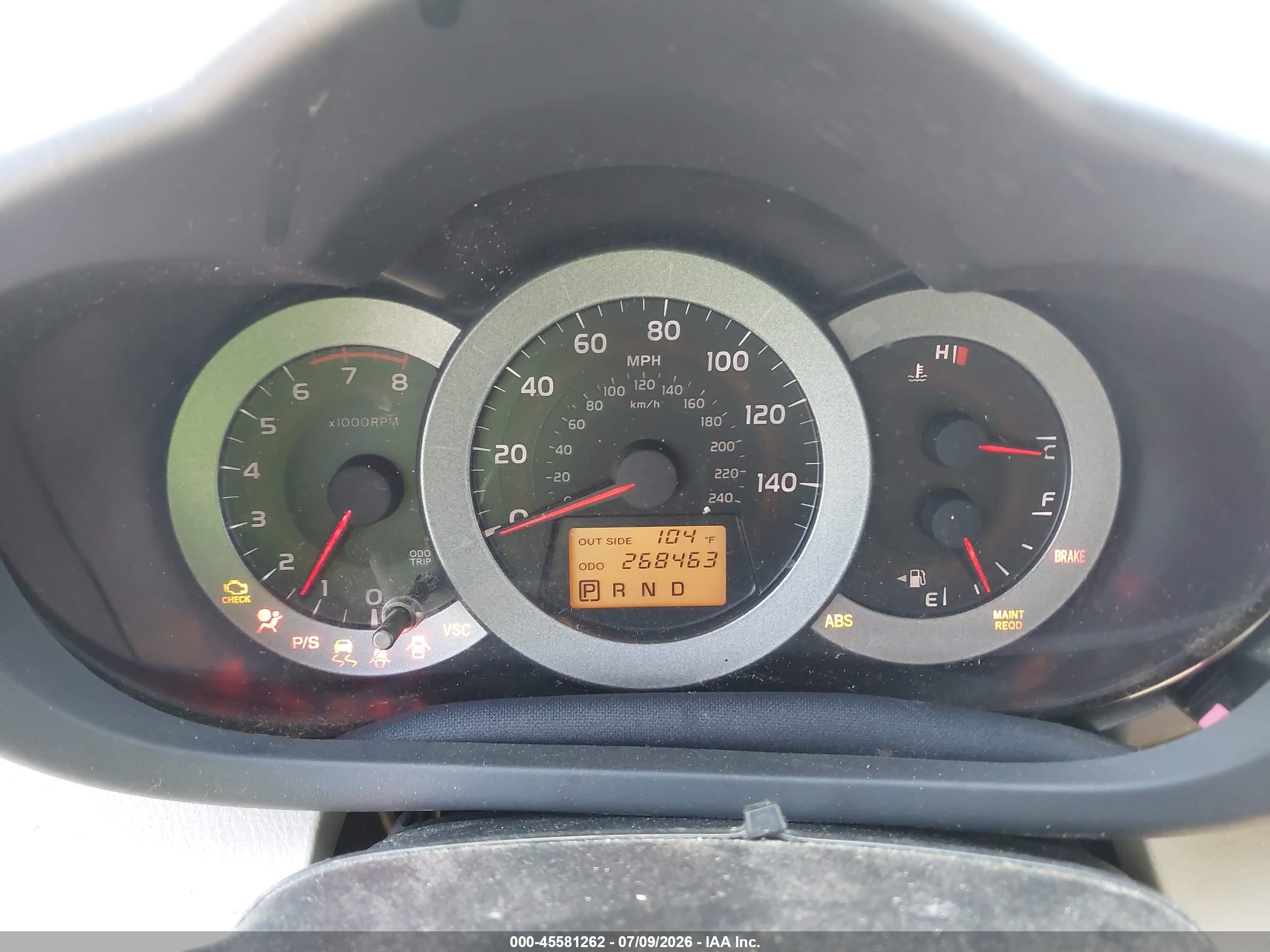 2007 Toyota Rav4 Base V6 (a5) Blue vin: JTMZK35V375011112