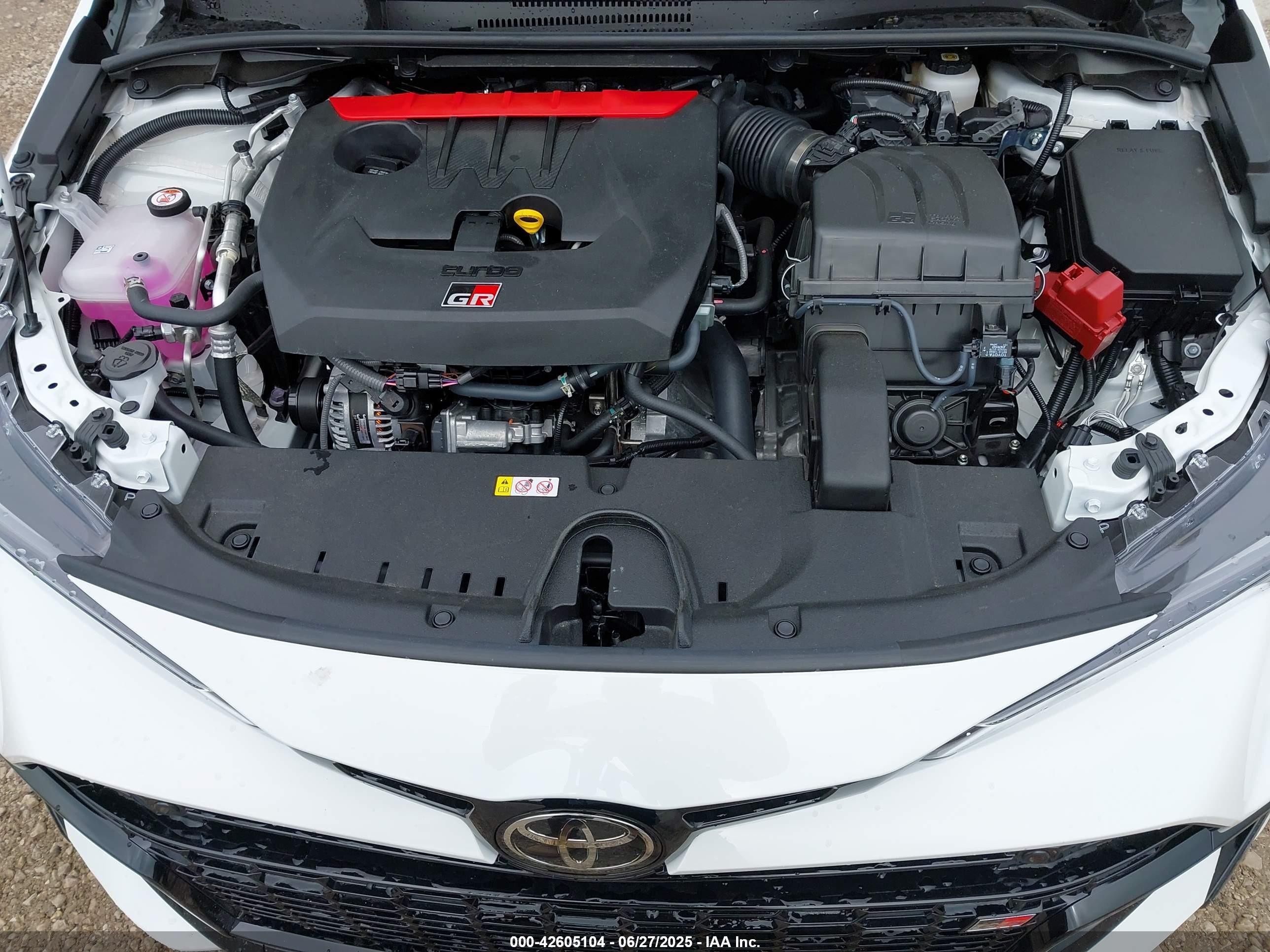 2025 Toyota Gr Corolla Premium Plus White vin: JTNABAAE2SA019172