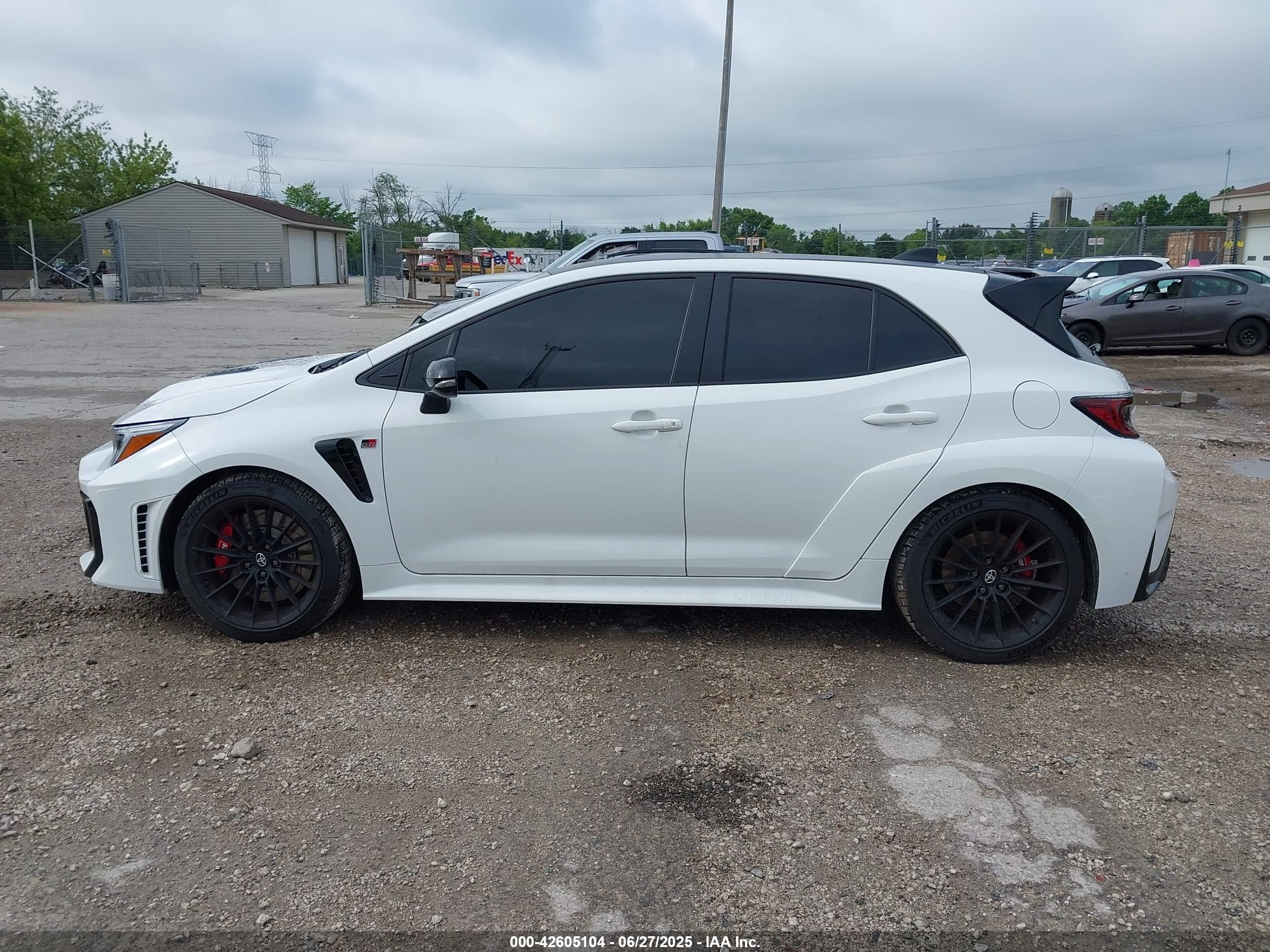 2025 Toyota Gr Corolla Premium Plus White vin: JTNABAAE2SA019172
