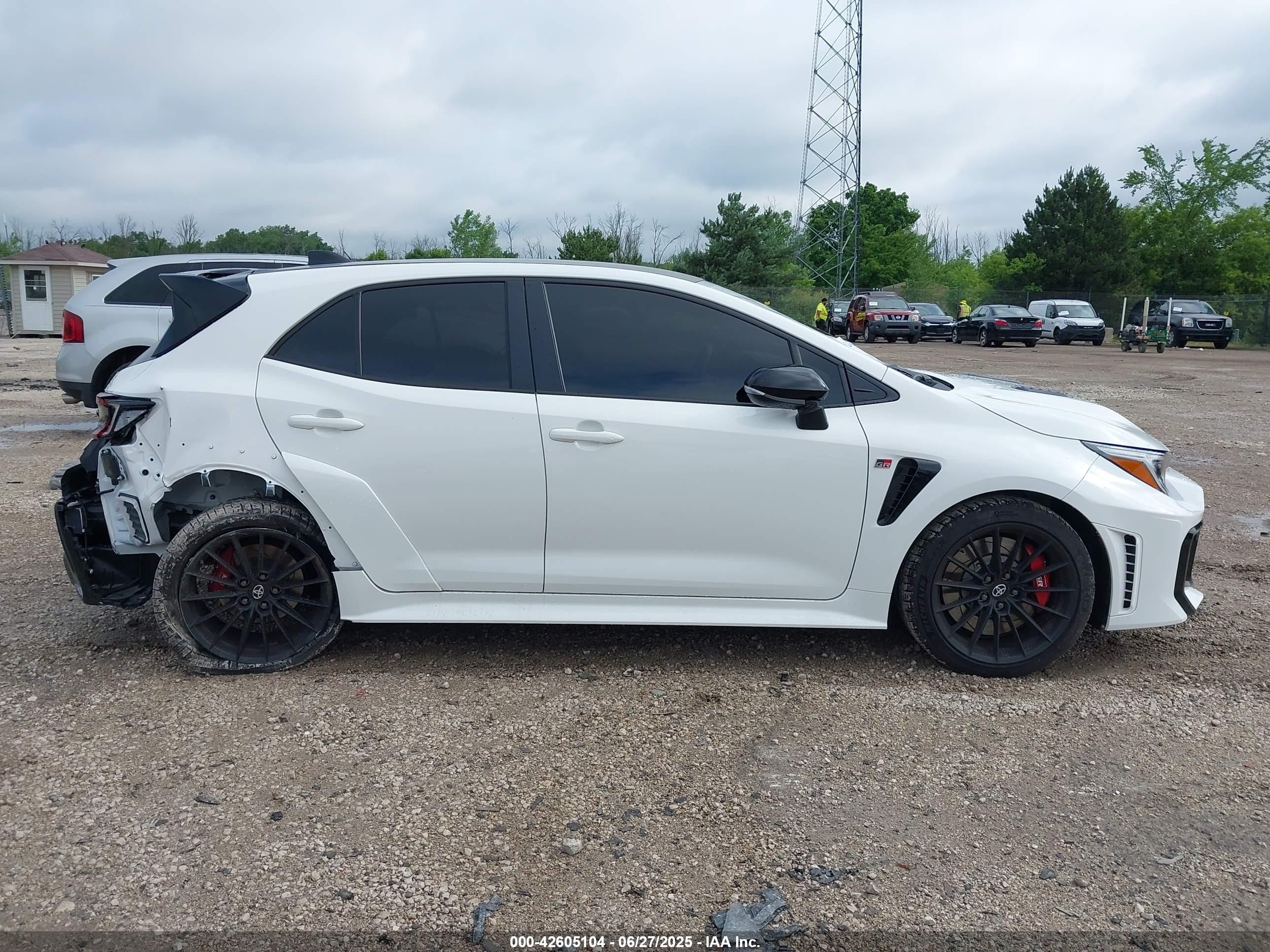 2025 Toyota Gr Corolla Premium Plus White vin: JTNABAAE2SA019172