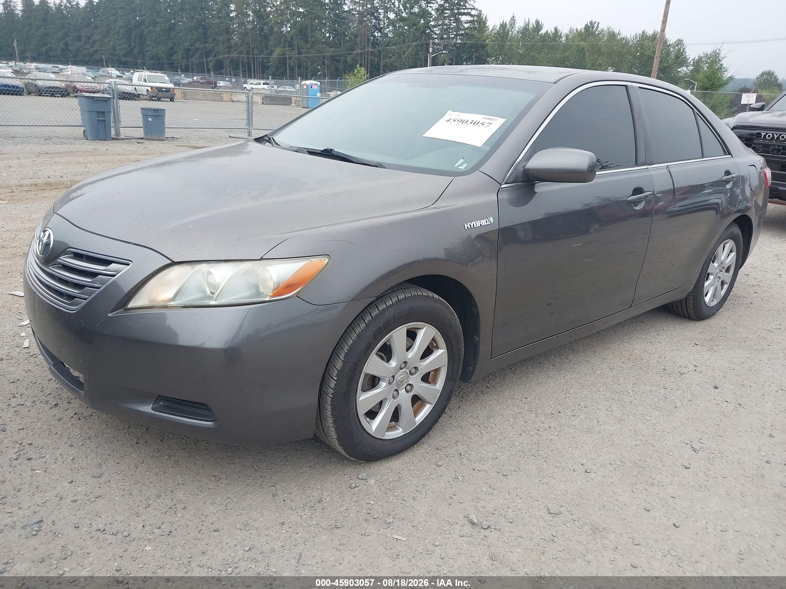 2007 Toyota Camry Hybrid   Gray vin: JTNBB46K073003102