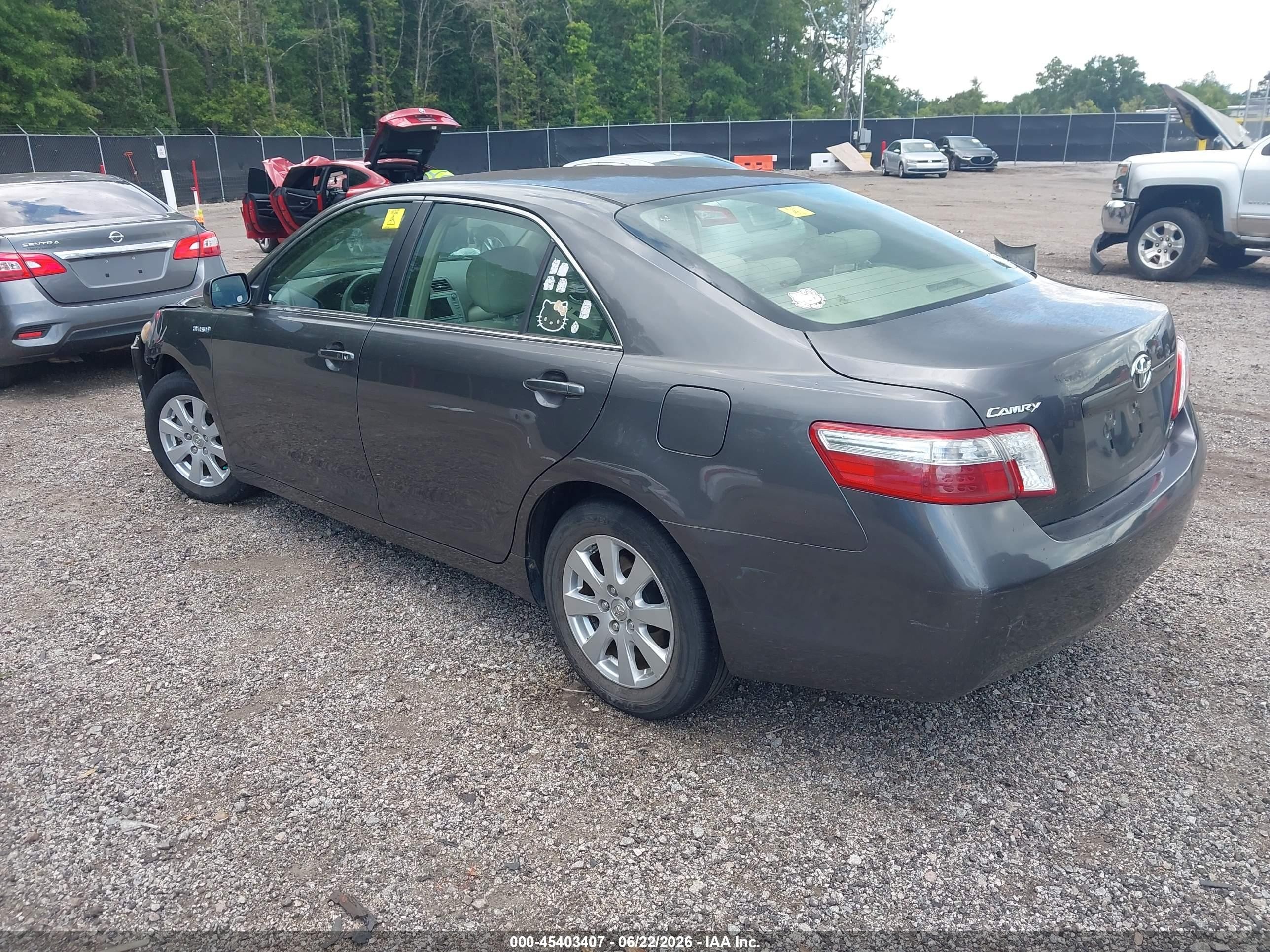 2007 Toyota Camry Hybrid   Gray vin: JTNBB46K073032244