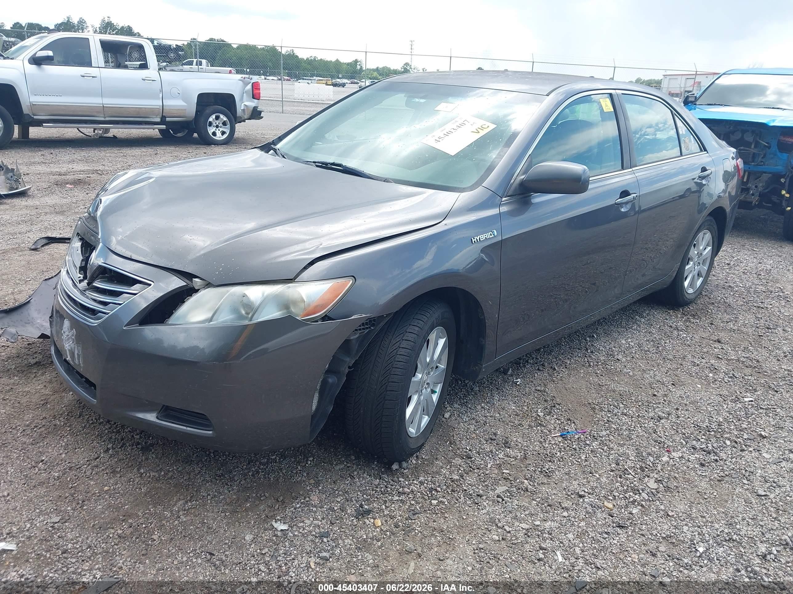 2007 Toyota Camry Hybrid   Gray vin: JTNBB46K073032244