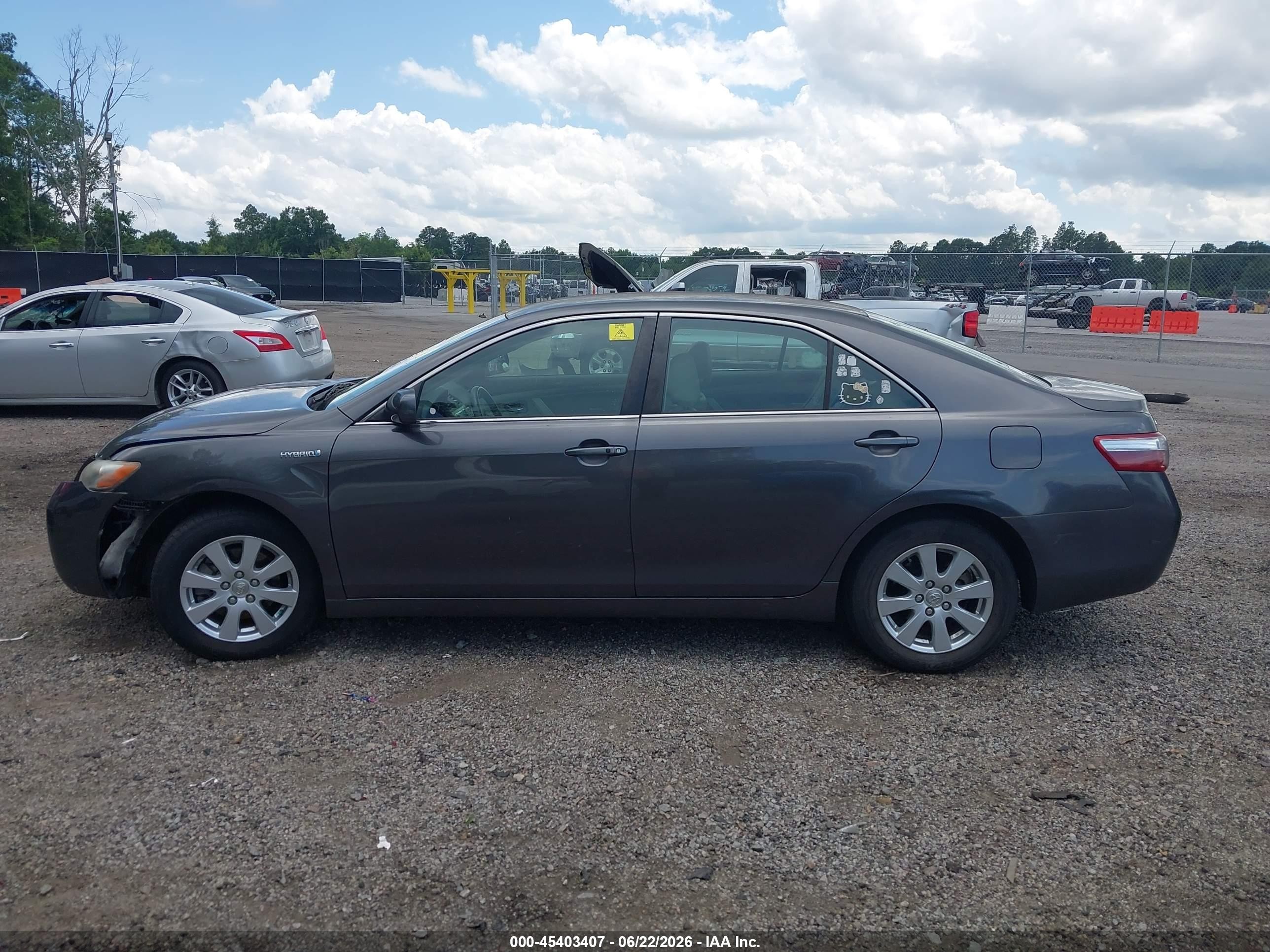 2007 Toyota Camry Hybrid   Gray vin: JTNBB46K073032244